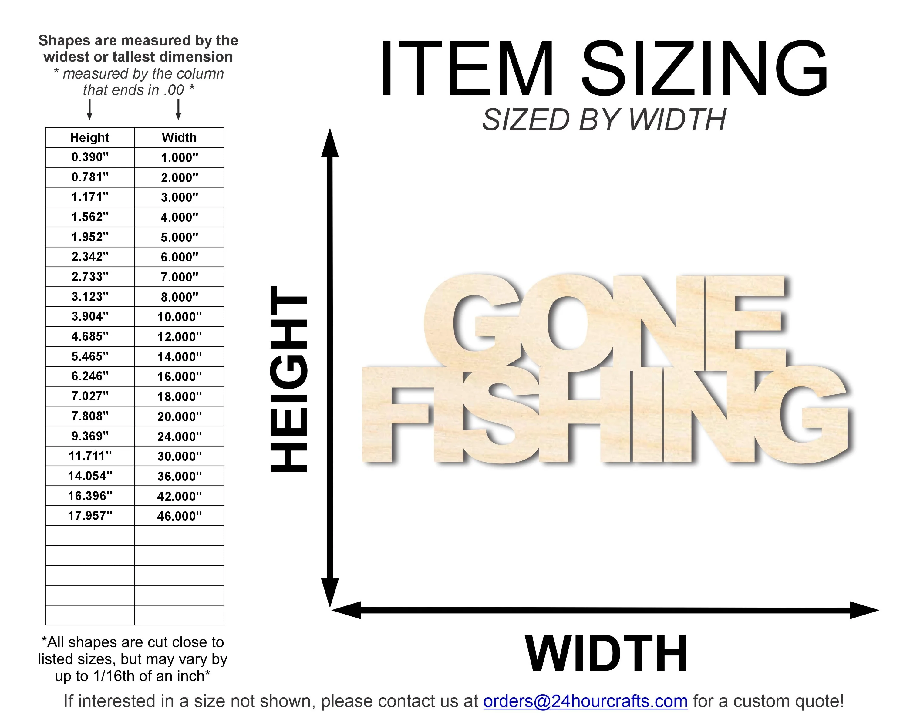 Unfinished Wood Gone Fishing Cutout | DIY Craft Cutout | up to 46" DIY - Image 2