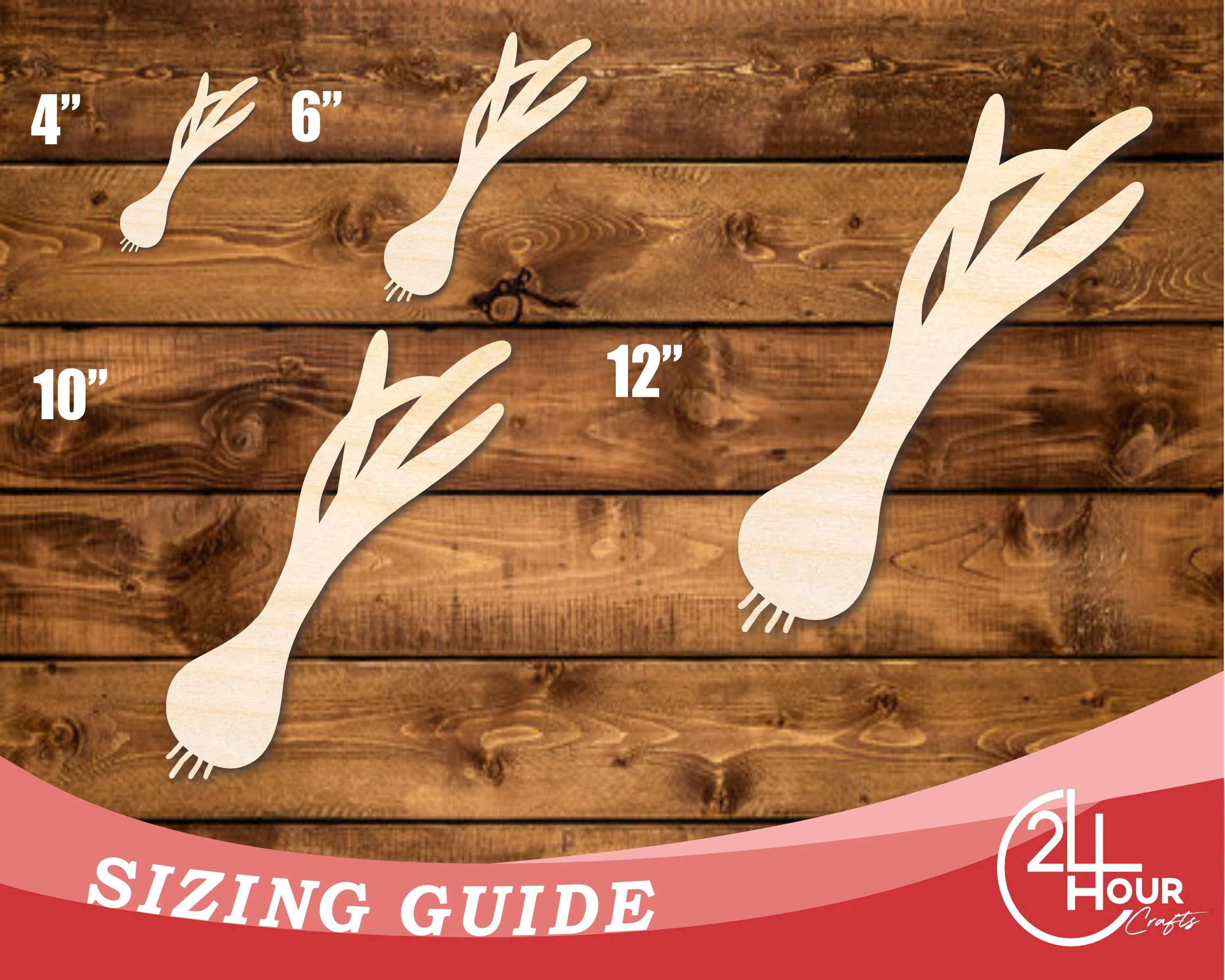 Unfinished Wood Green Onion Shape | DIY Craft Cutout | up to 46" DIY - Image 3