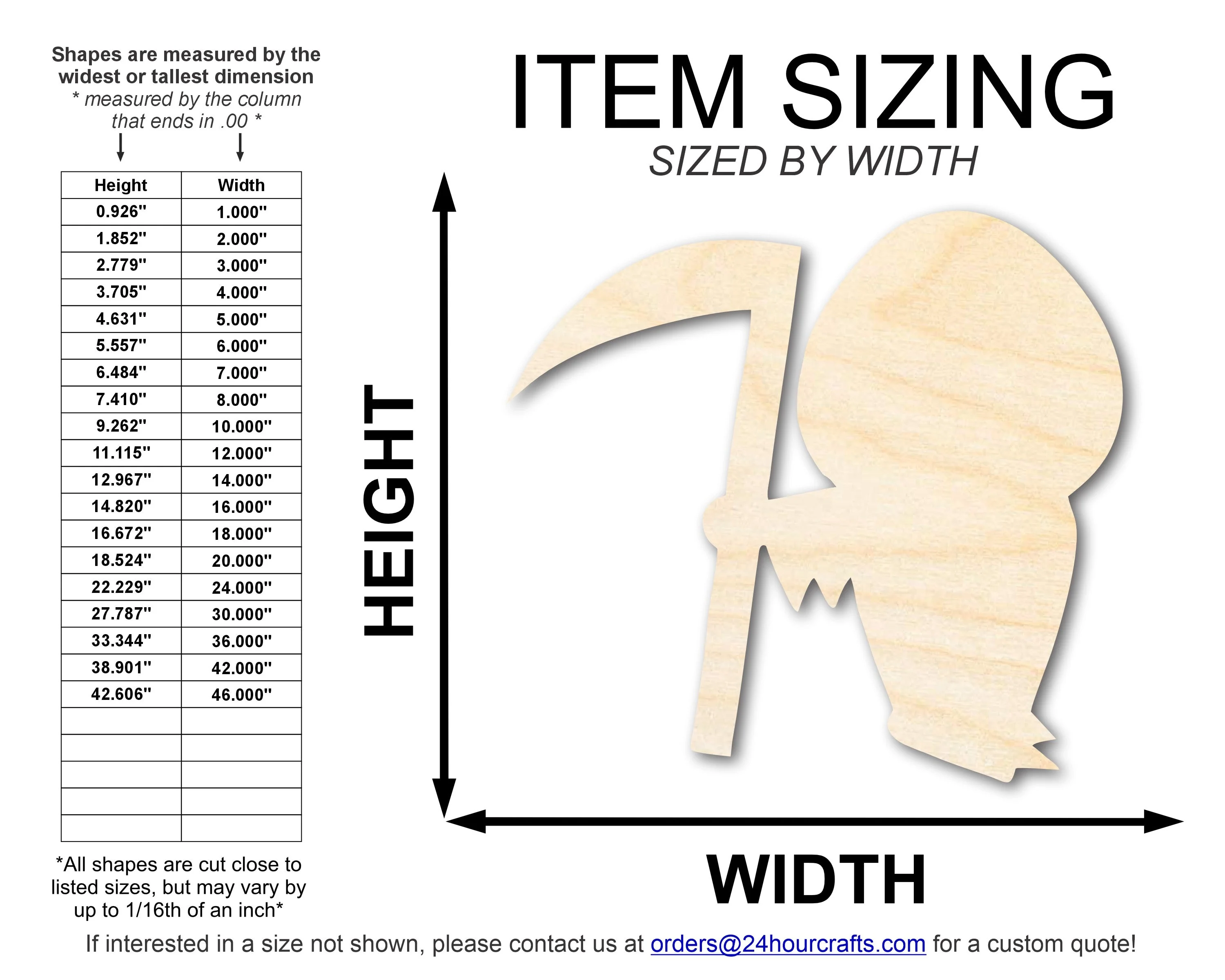 Unfinished Wood Grim Reaper Shape | Craft Cutout | up to 46" DIY - Image 2