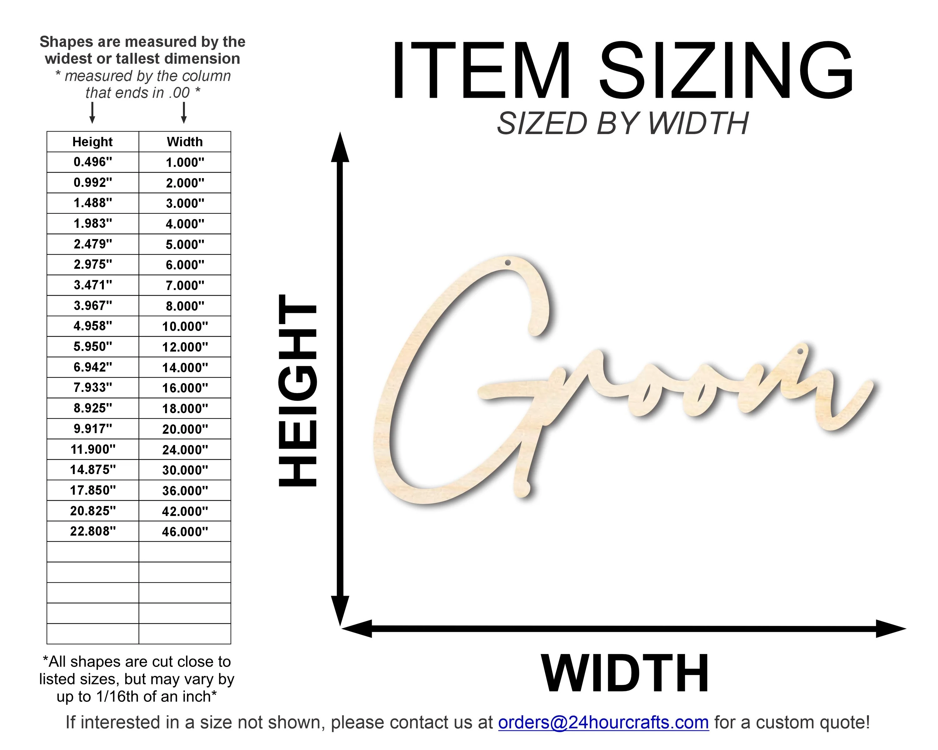 Unfinished Wood Groom Chair Sign | DIY Craft Cutout | up to 46" DIY - Image 2