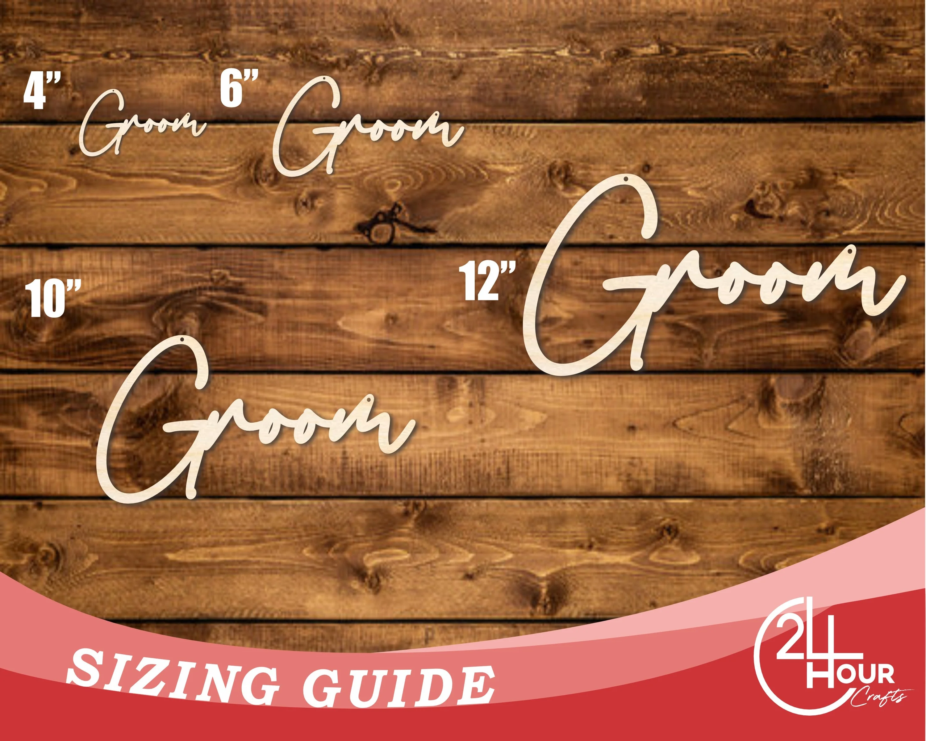 Unfinished Wood Groom Chair Sign | DIY Craft Cutout | up to 46" DIY - Image 3