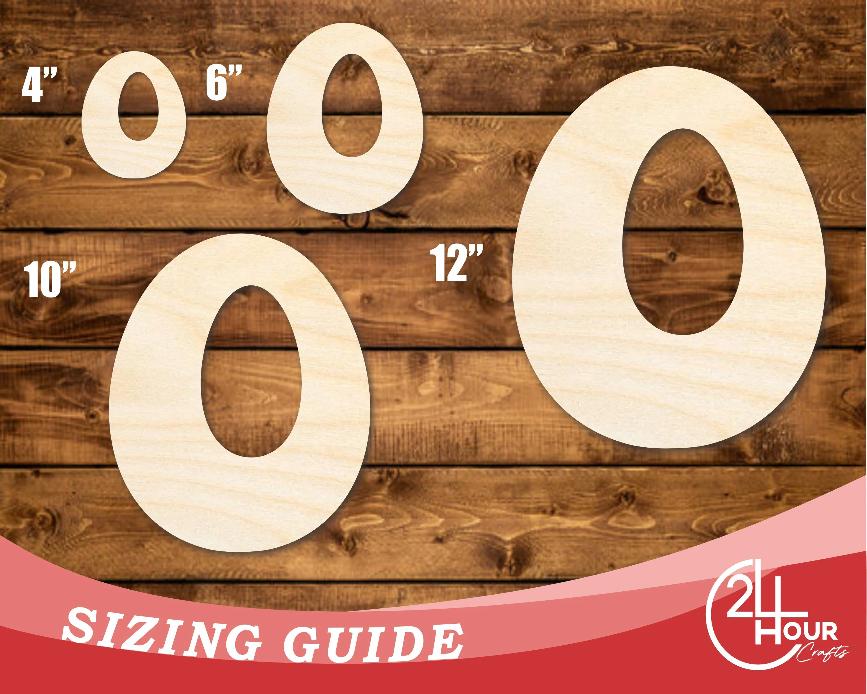 Unfinished Wood Groovy O Font Shape | DIY Craft Cutout | up to 46" DIY - Image 3