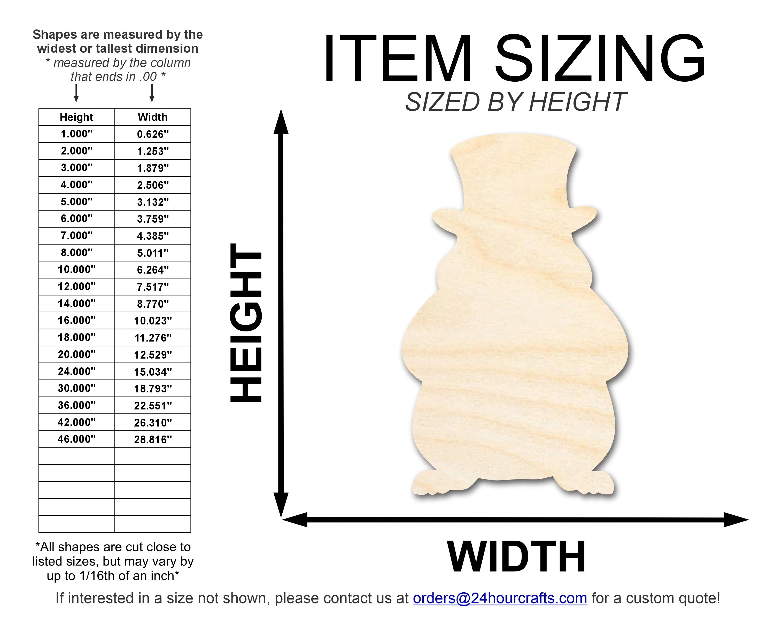 Unfinished Wood Groundhog Shape | Groundhog Day | DIY Craft Cutout | up to 46" DIY - Image 2