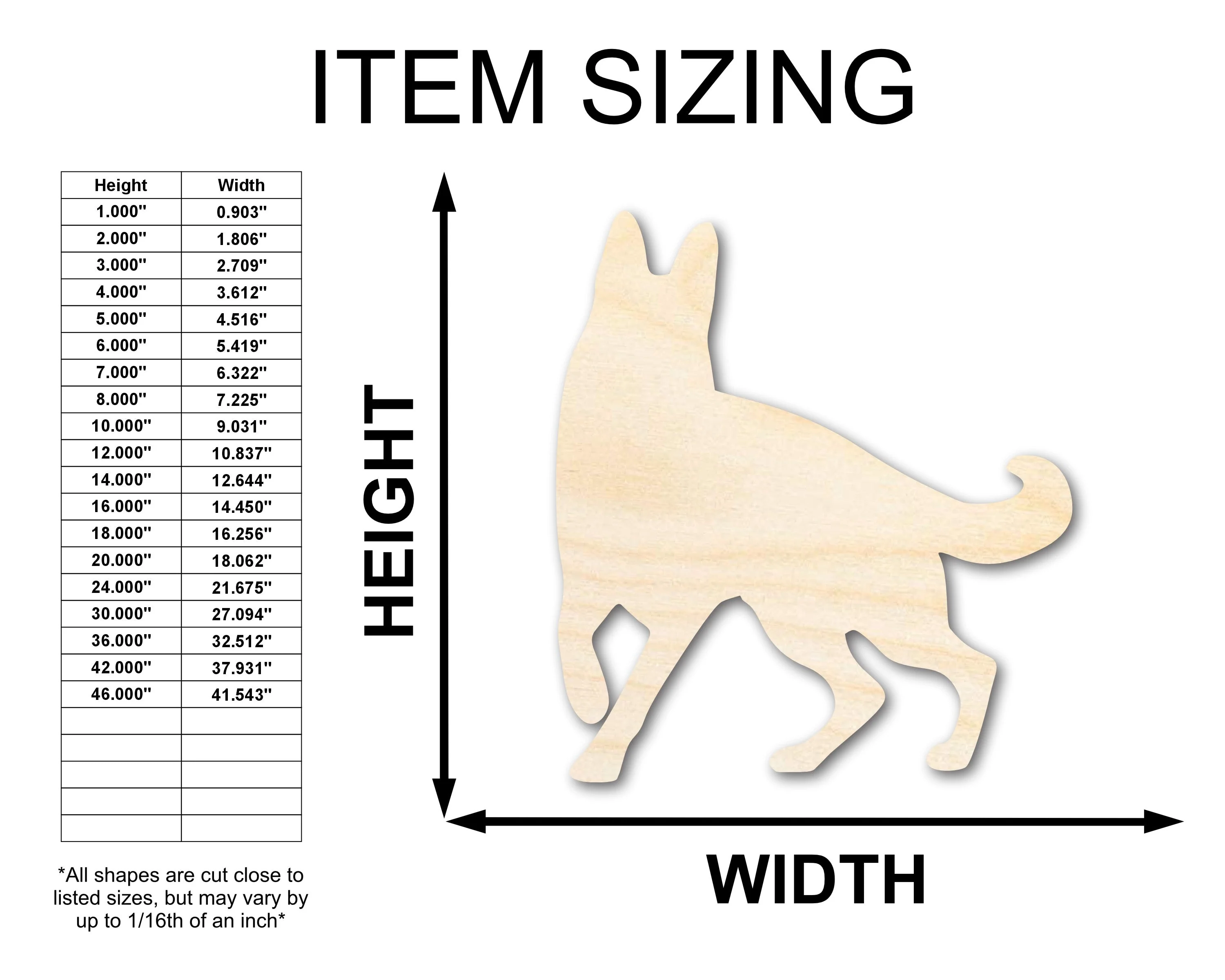 Unfinished Wood Guard Dog Silhouette | DIY Dog Craft Cutout | up to 46" DIY - Image 2