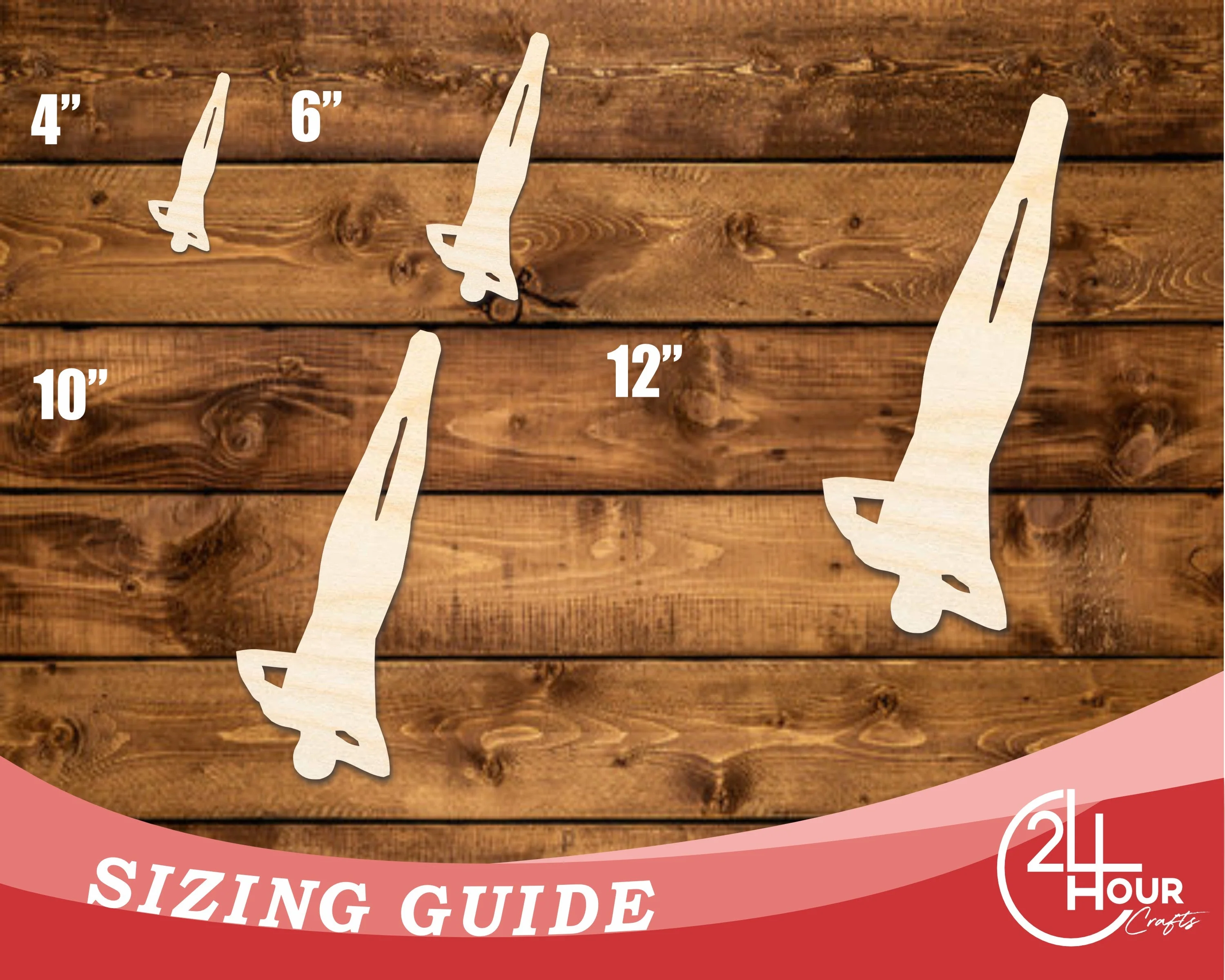 Unfinished Wood Gymnast Flip Shape | DIY Craft Cutout | up to 46" DIY - Image 3