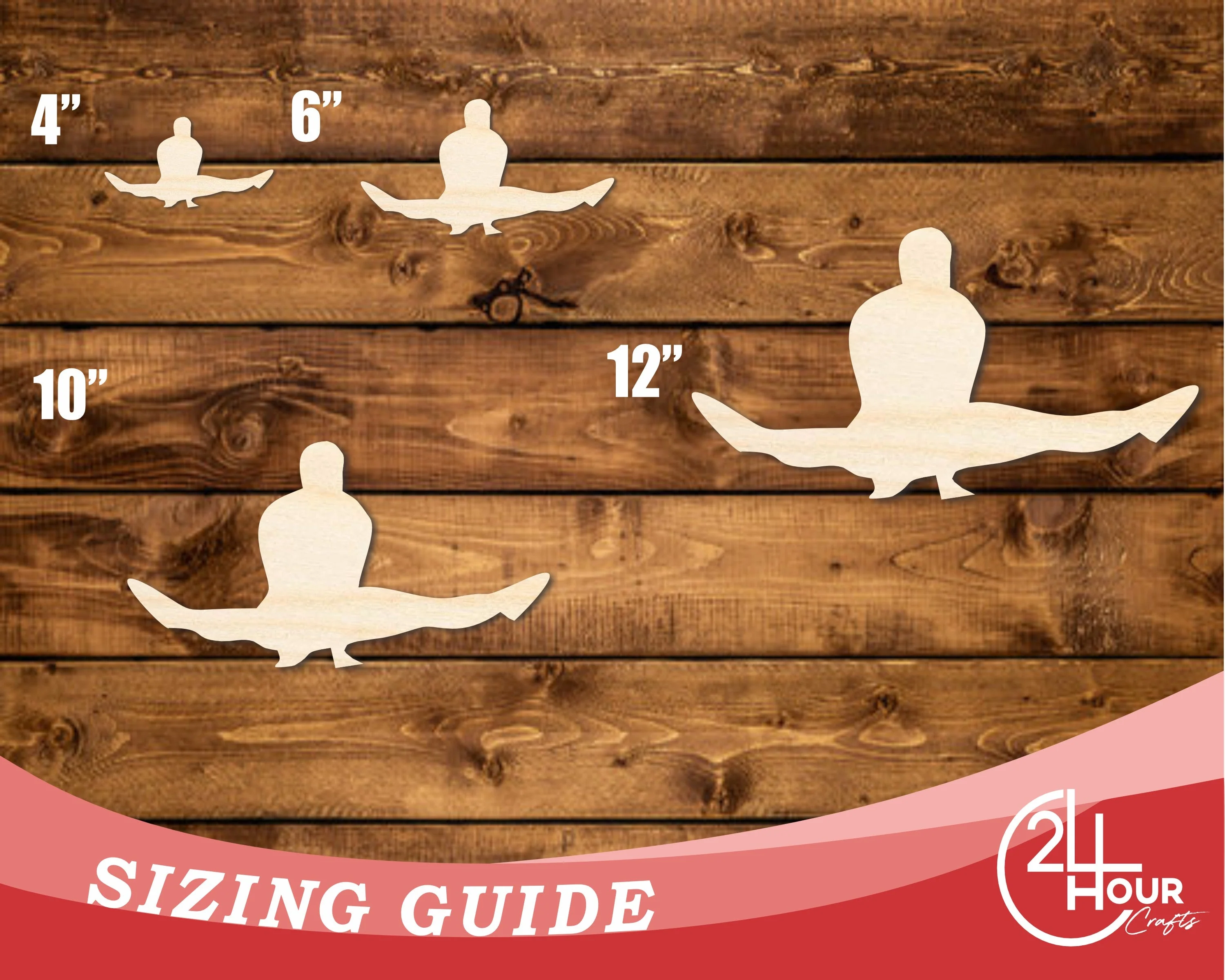 Unfinished Wood Gymnast Press Up Shape | DIY Craft Cutout | up to 46" DIY - Image 3