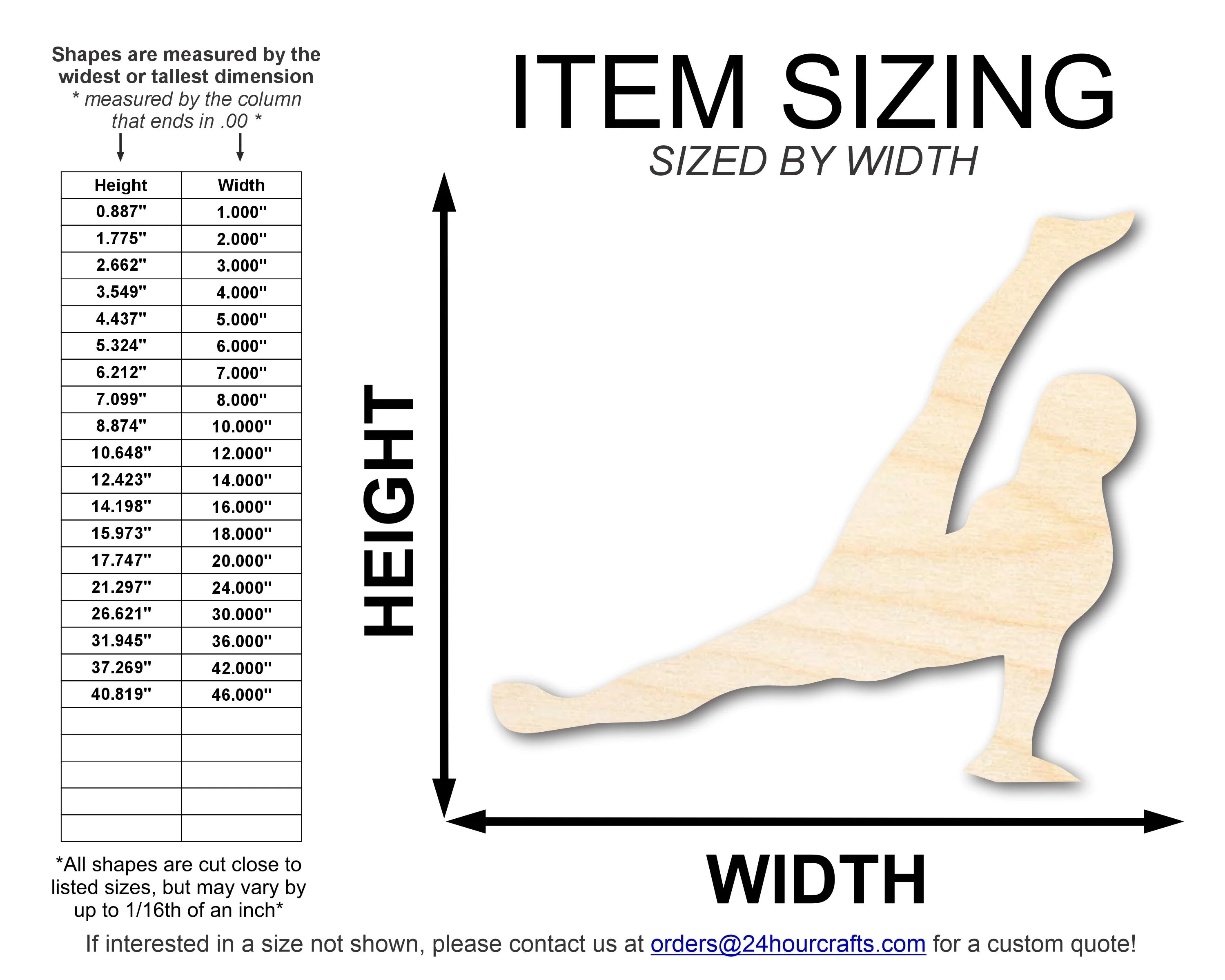 Unfinished Wood Gymnast Windmill Shape | DIY Craft Cutout | up to 46" DIY - Image 2