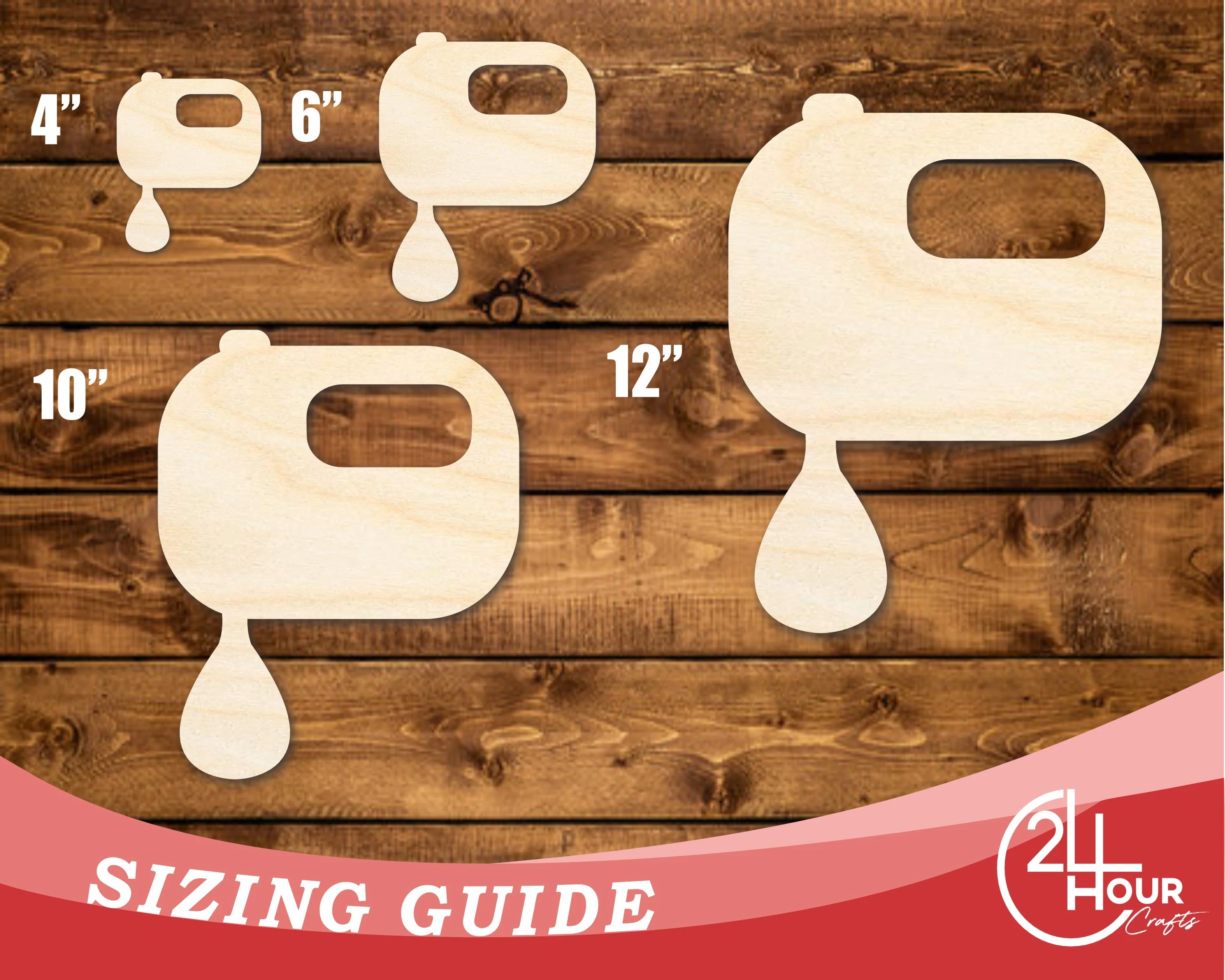 Unfinished Wood Hand Mixer Shape | DIY Craft Cutout | up to 46" DIY - Image 3