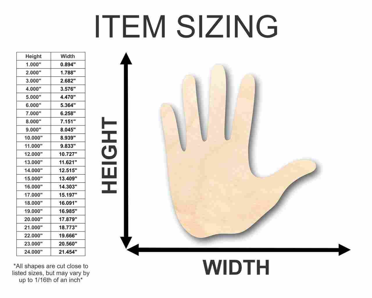 Unfinished Wood Hand Shape - Craft - up to 46" DIY - Image 2