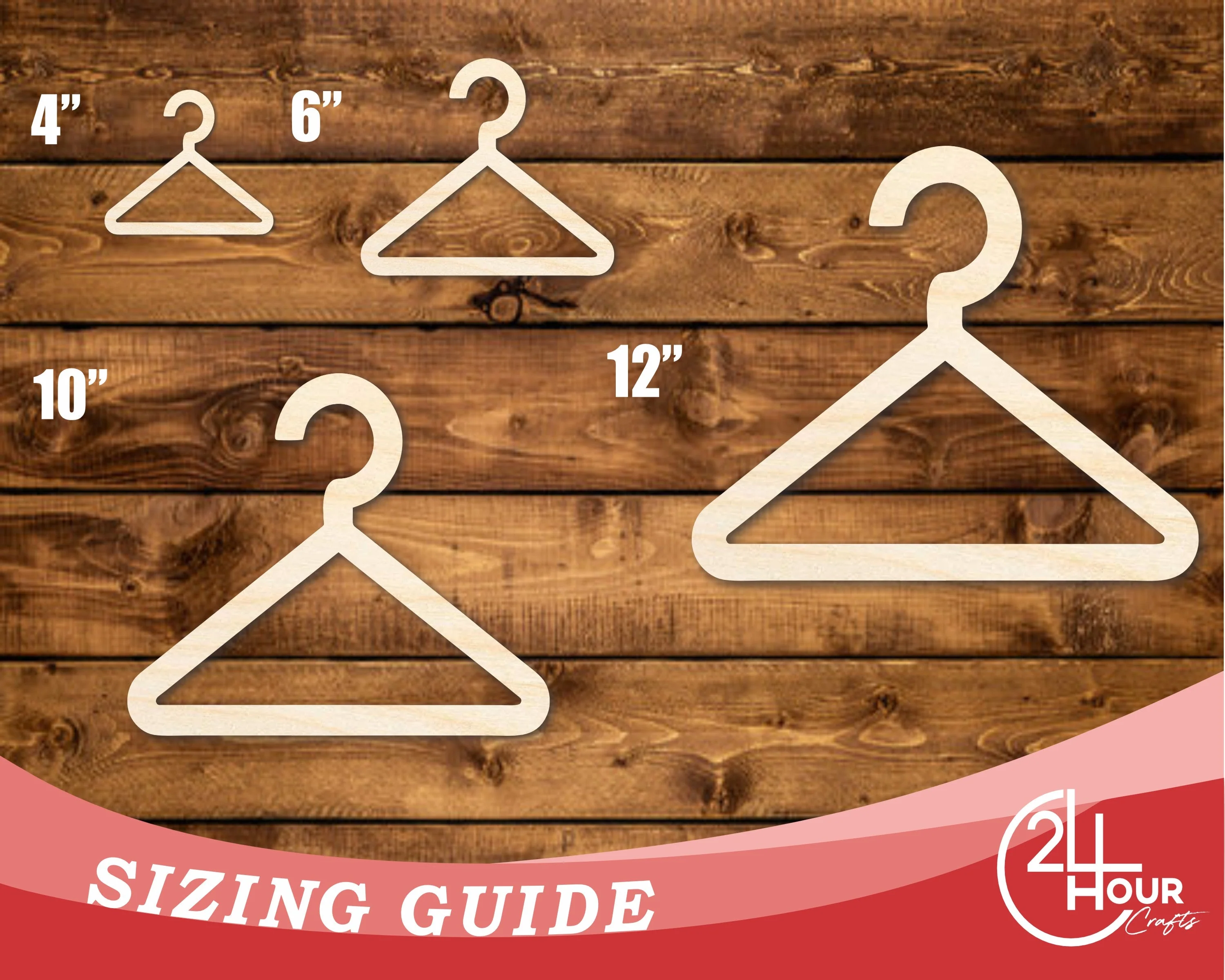 Unfinished Wood Hanger Shape | DIY Craft Cutout | up to 46" DIY - Image 3
