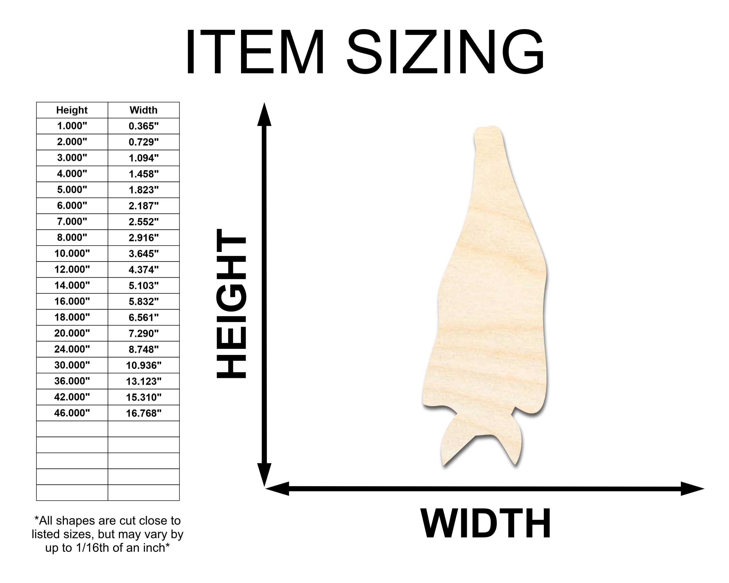 Unfinished Wood Hanging Bat Shape - Craft - up to 46" - Image 2
