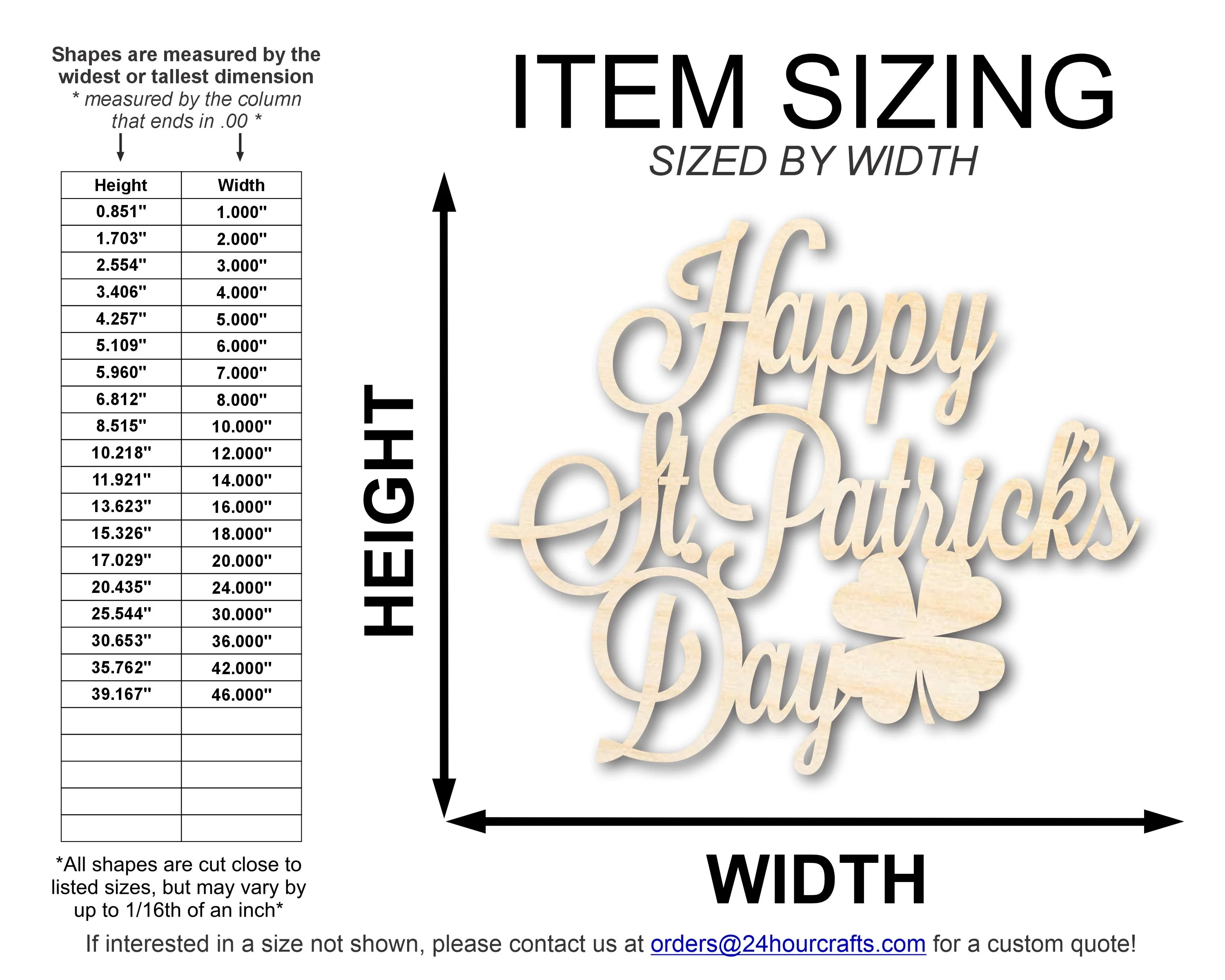 Unfinished Wood Happy St. Patrick's Day Shape | DIY Craft Cutout | up to 46" DIY - Image 2