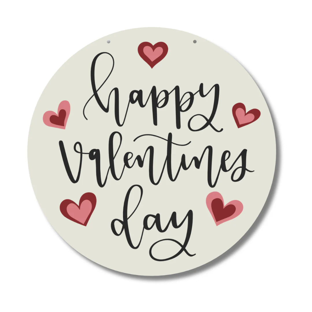 Unfinished Wood Happy Valentine's Day Door Sign Kit | Wood Craft Cutouts | 1/4" Thick | - Image 2