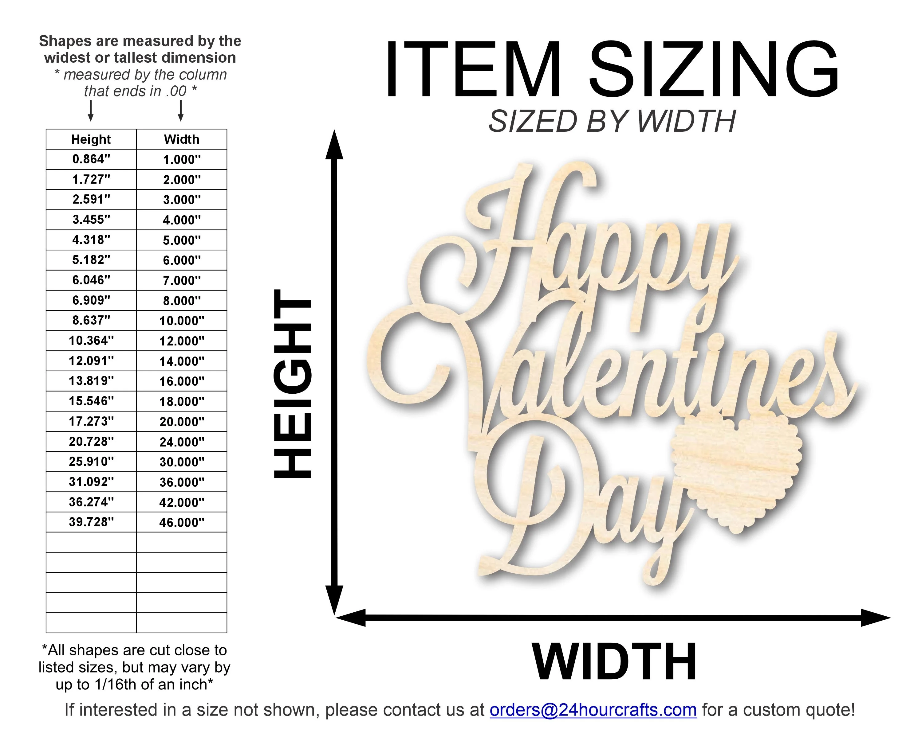 Unfinished Wood Happy Valentines Day Shape | DIY Craft Cutout | up to 46" DIY - Image 2