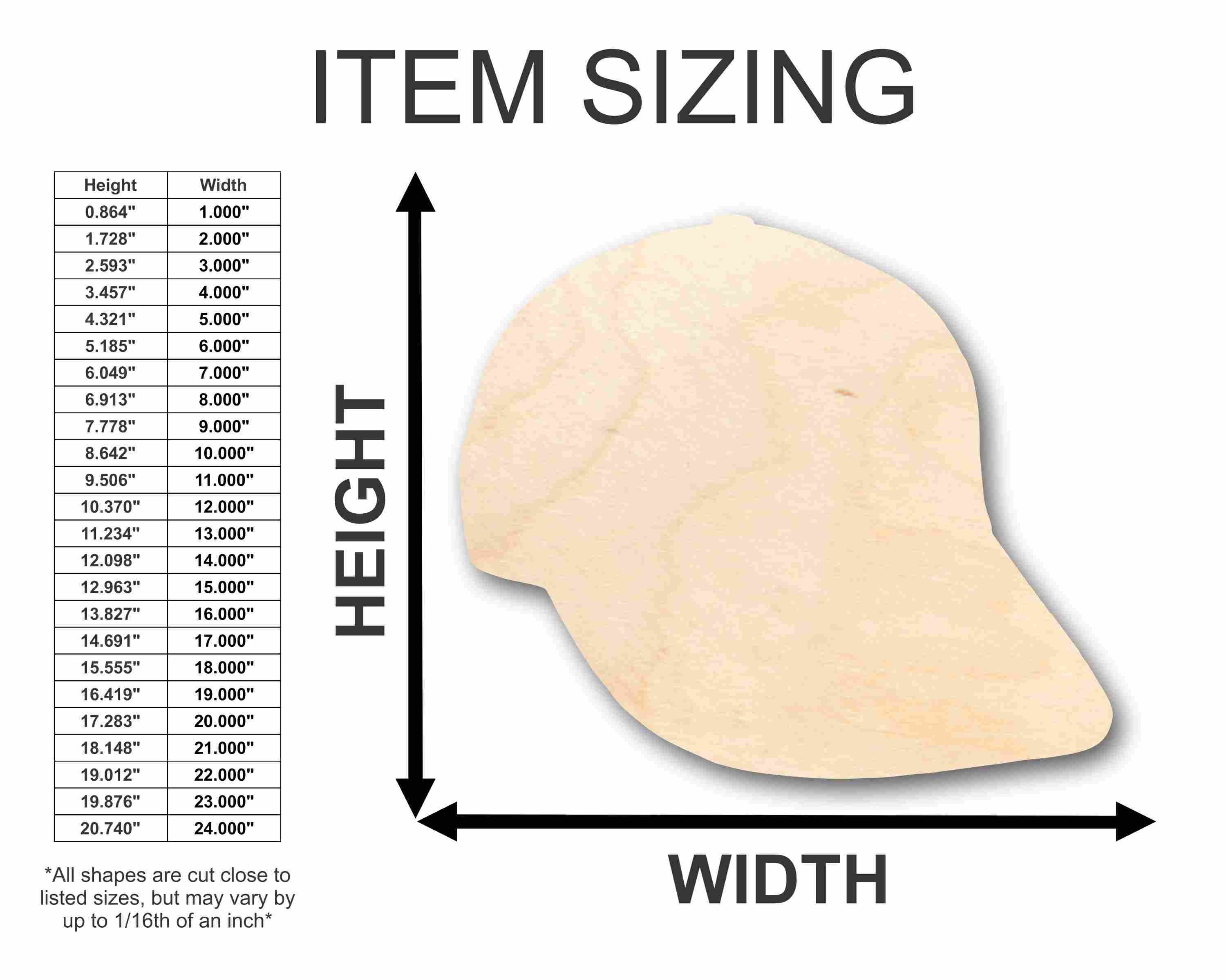 Unfinished Wood Hat Silhouette - Craft- up to 46" DIY - Image 2