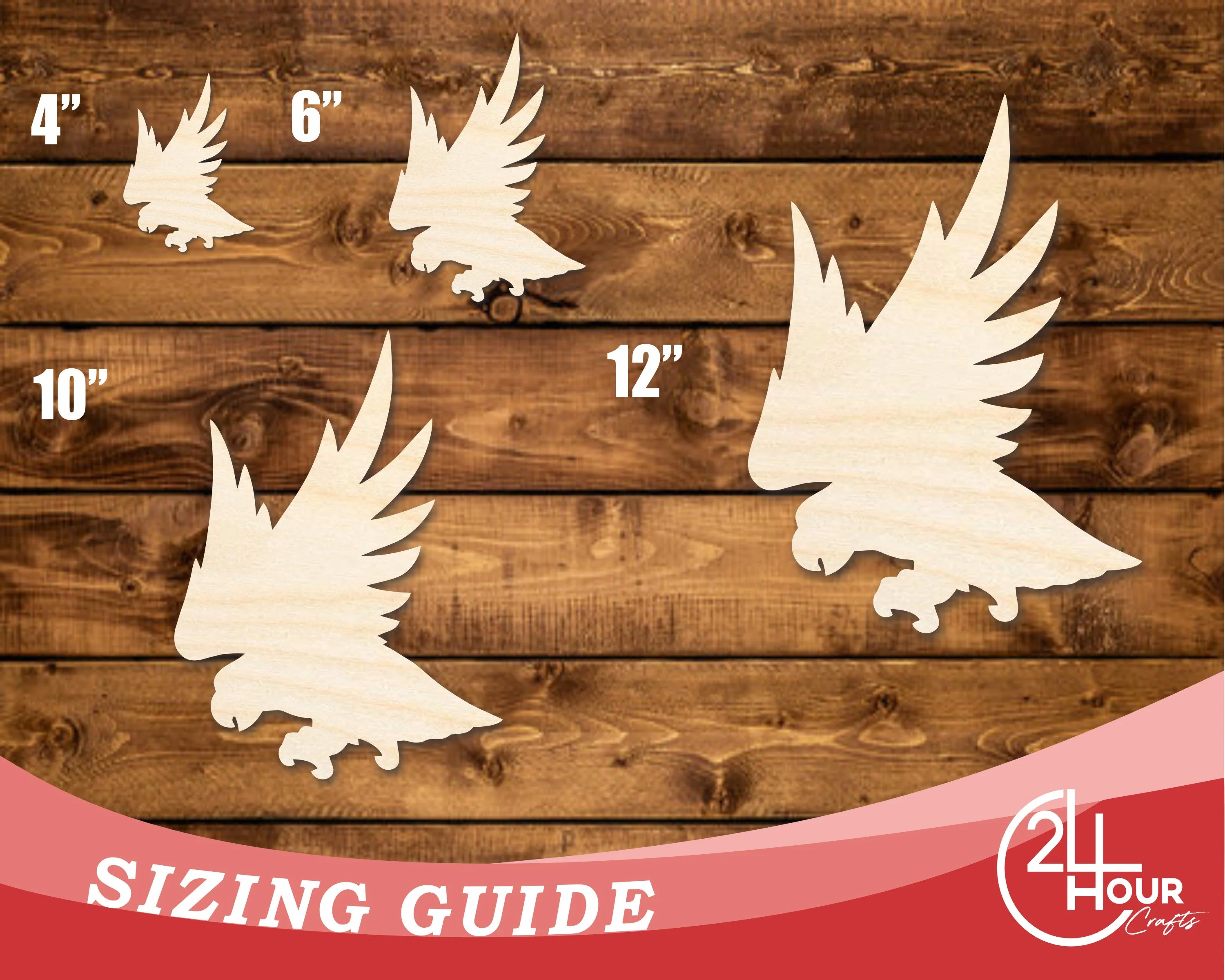 Unfinished Wood Hawk Mascot Shape | DIY Craft Cutout | up to 46" DIY - Image 3