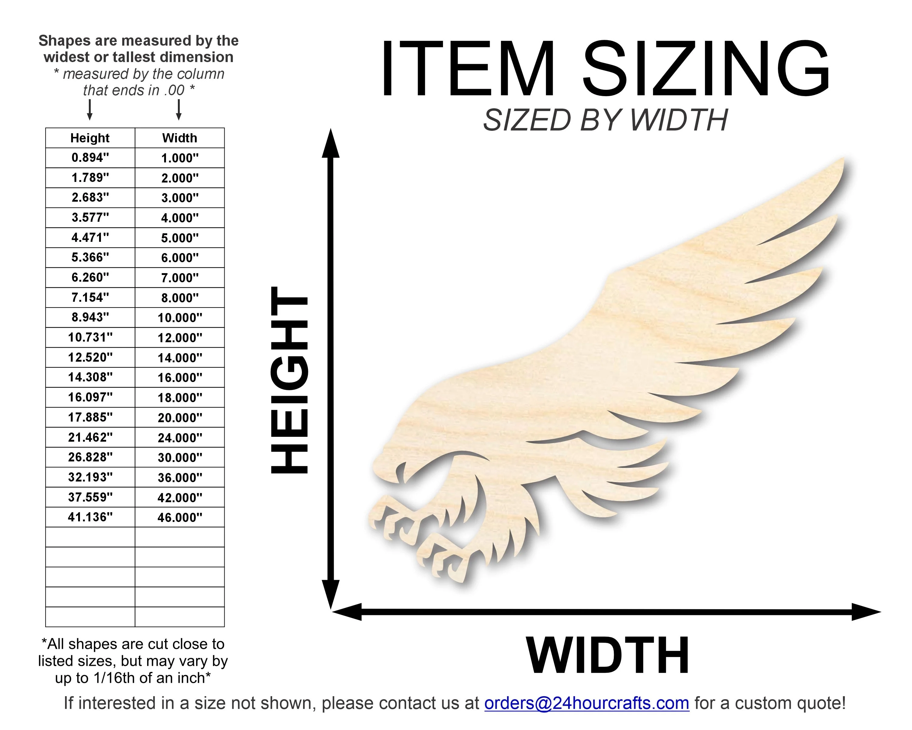 Unfinished Wood Hawk Mascot Shape | DIY Craft Cutout | up to 46" DIY - Image 2