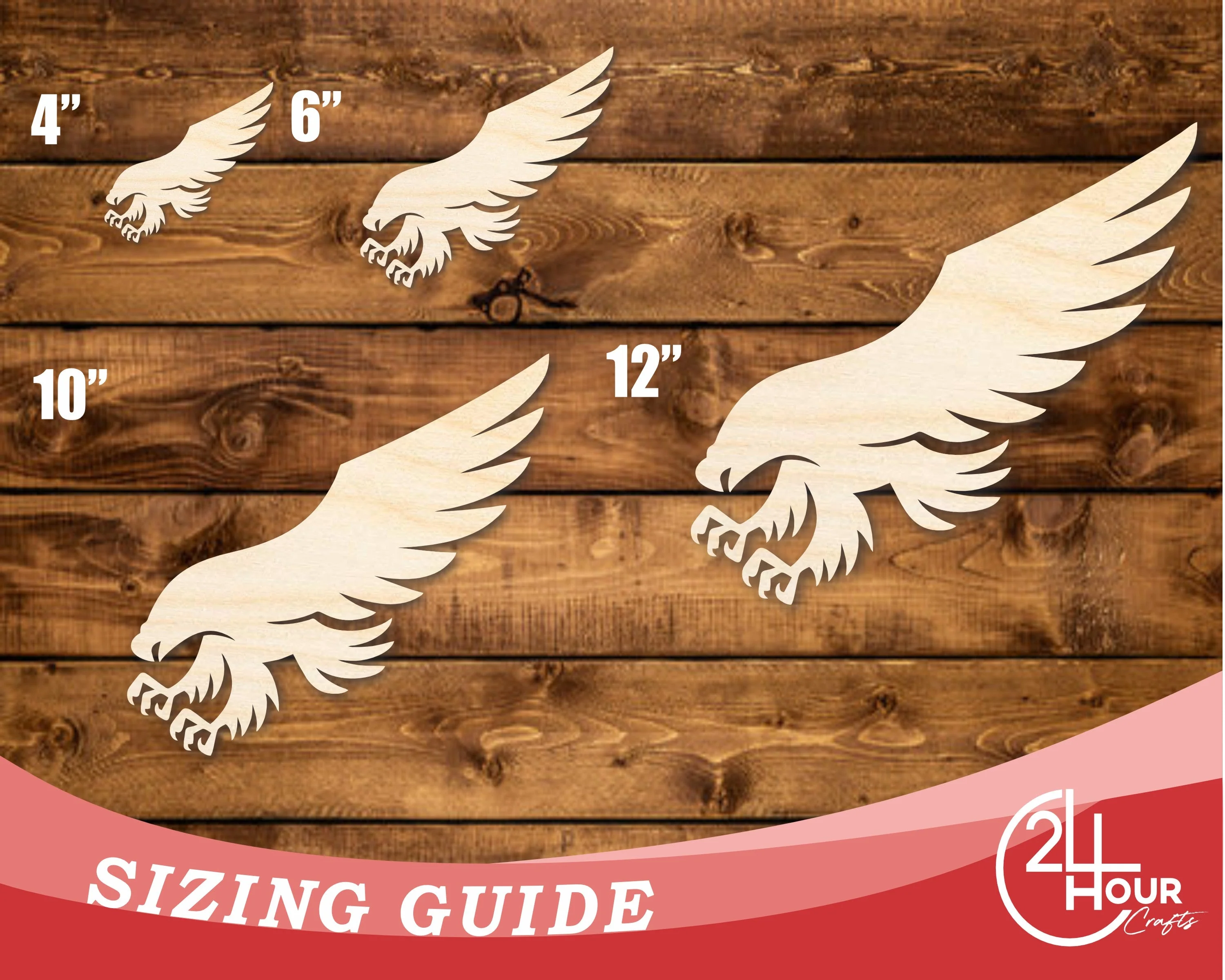 Unfinished Wood Hawk Mascot Shape | DIY Craft Cutout | up to 46" DIY - Image 3