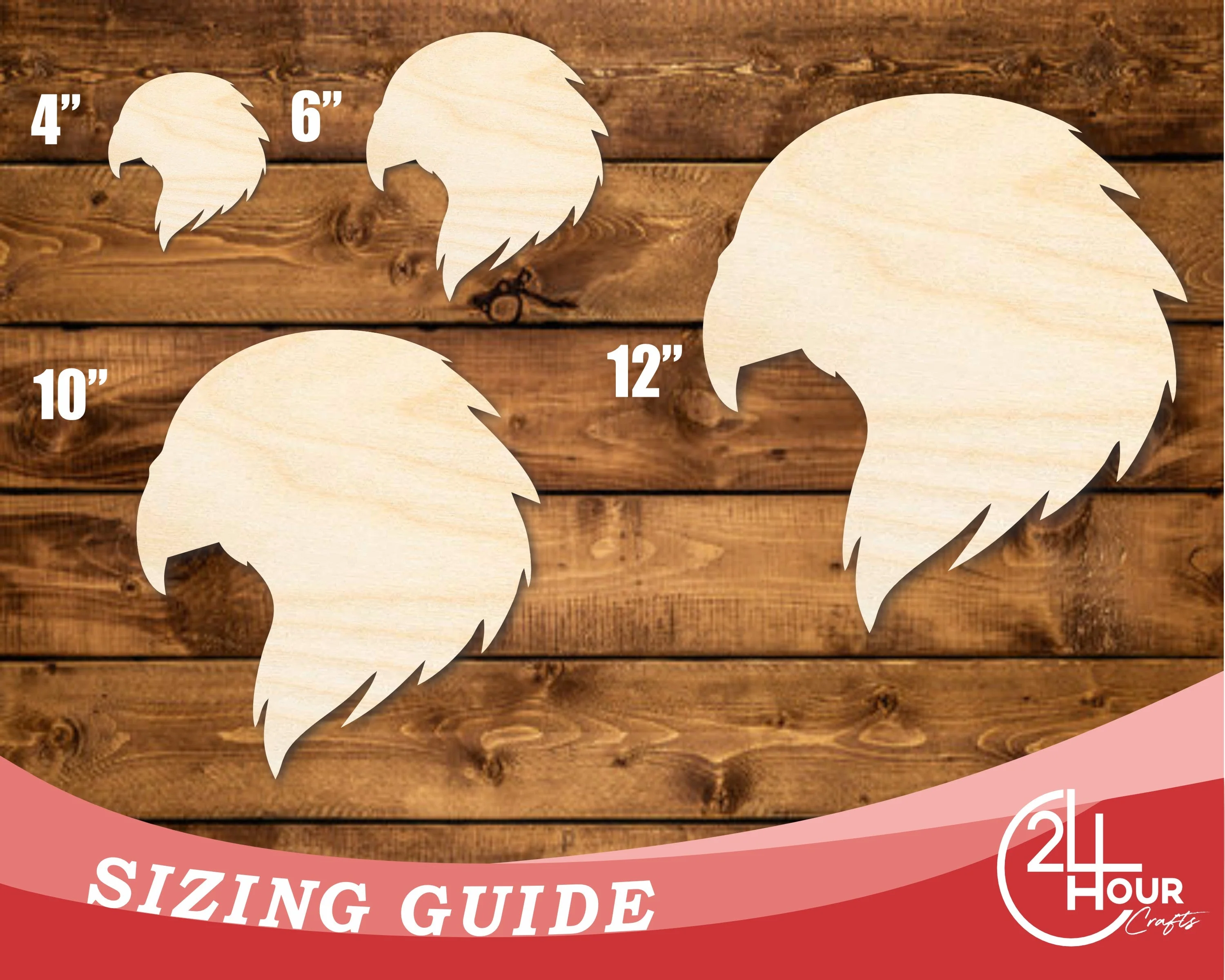 Unfinished Wood Hawk Mascot Shape | DIY Craft Cutout | up to 46" DIY - Image 3
