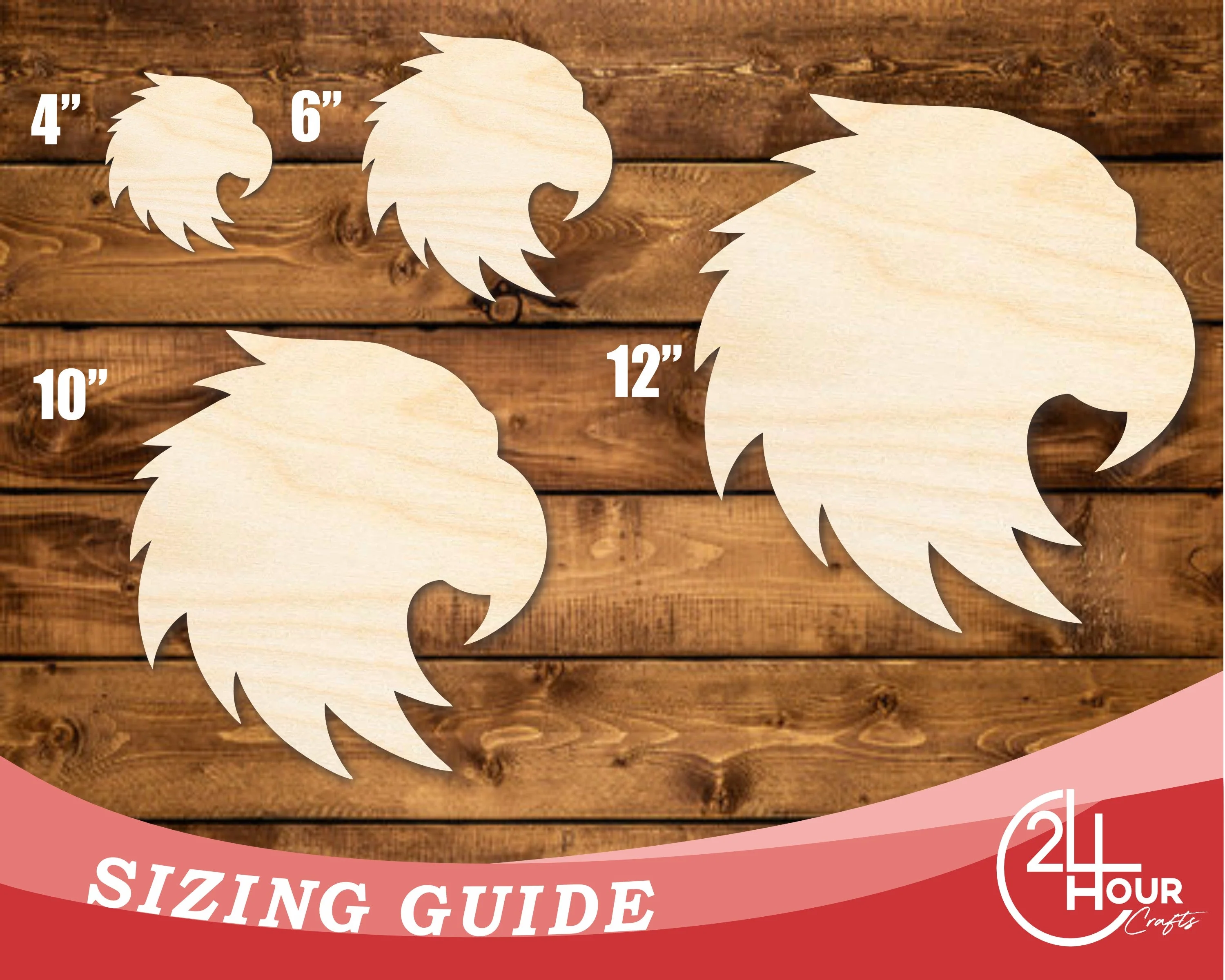 Unfinished Wood Hawk Mascot Shape | DIY Craft Cutout | up to 46" DIY - Image 3