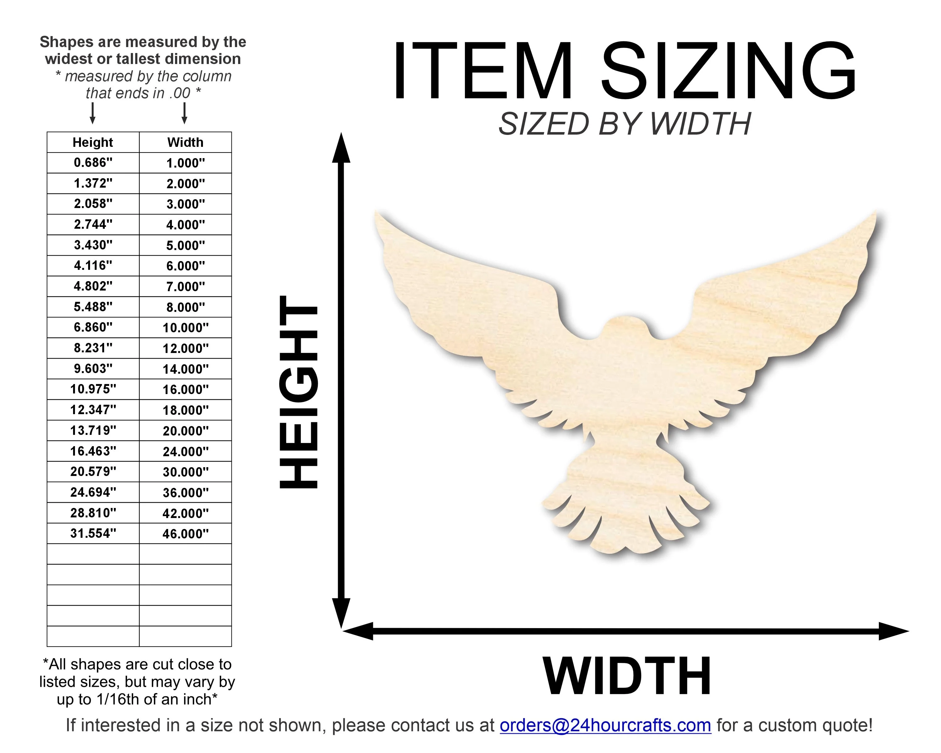 Unfinished Wood Hawk Mascot Shape | DIY Craft Cutout | up to 46" DIY - Image 2