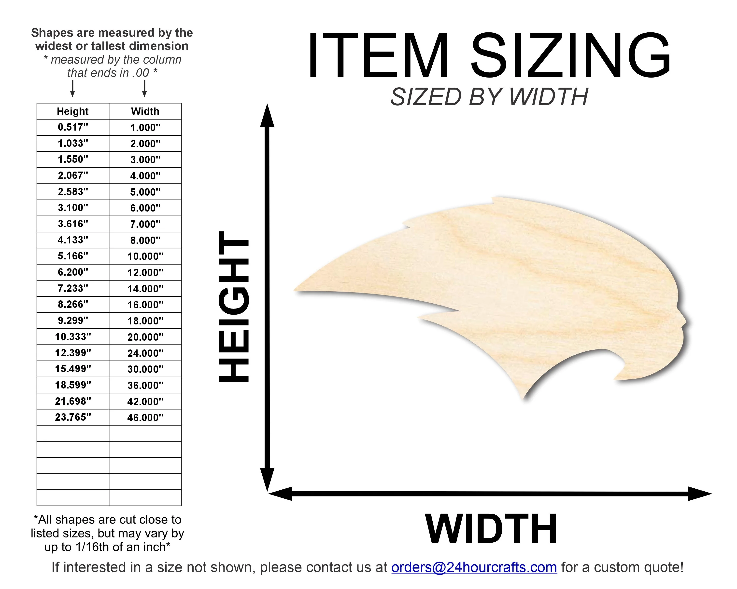 Unfinished Wood Hawk Mascot Shape | DIY Craft Cutout | up to 46" DIY - Image 2