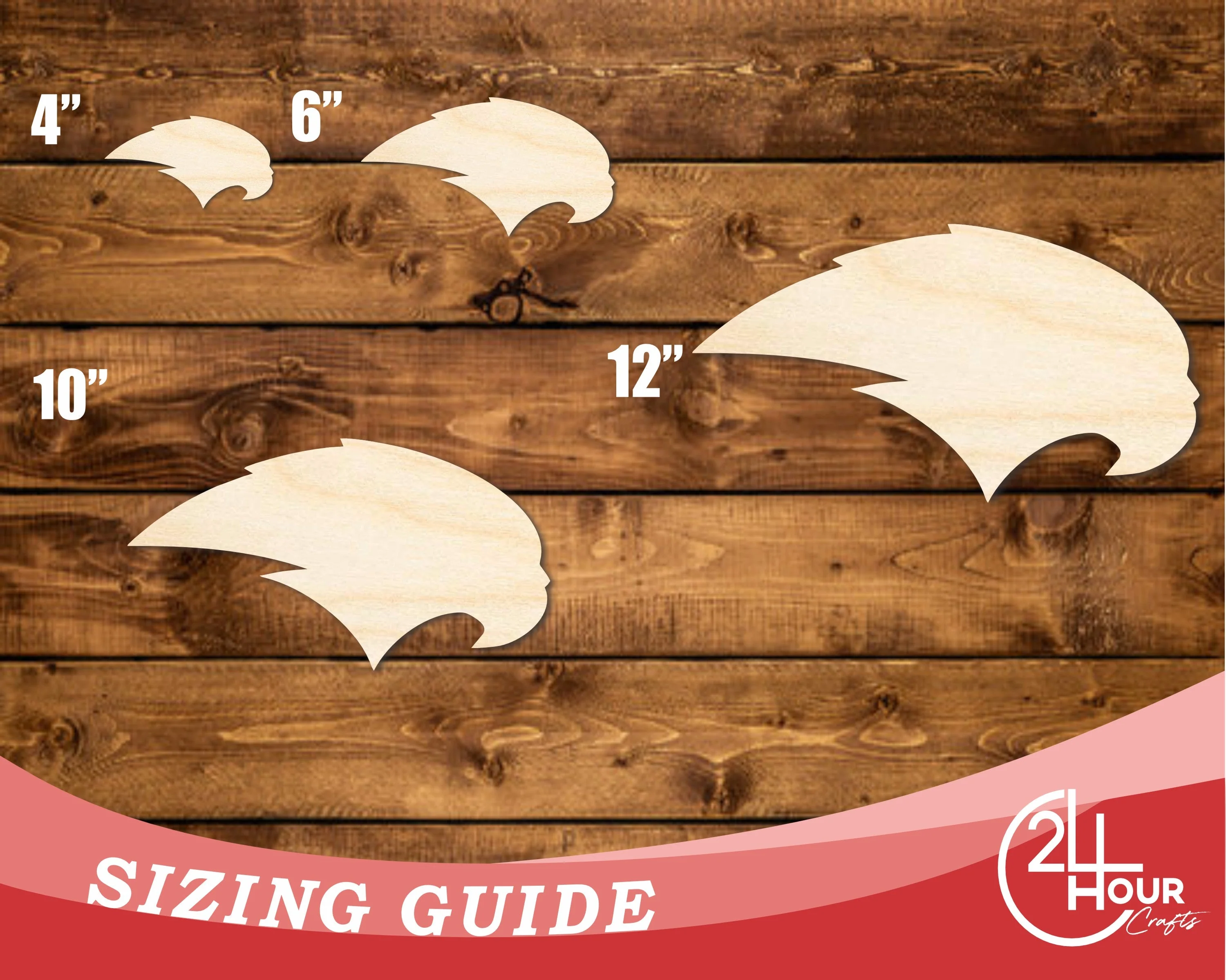 Unfinished Wood Hawk Mascot Shape | DIY Craft Cutout | up to 46" DIY - Image 3