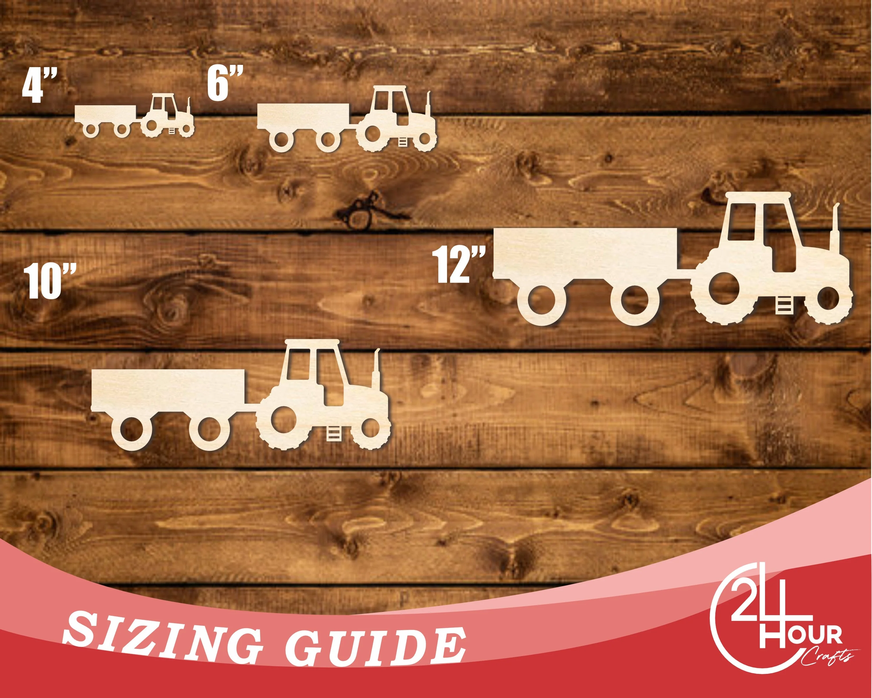 Unfinished Wood Hay Ride Shape | DIY Craft Cutout | up to 46" DIY - Image 3
