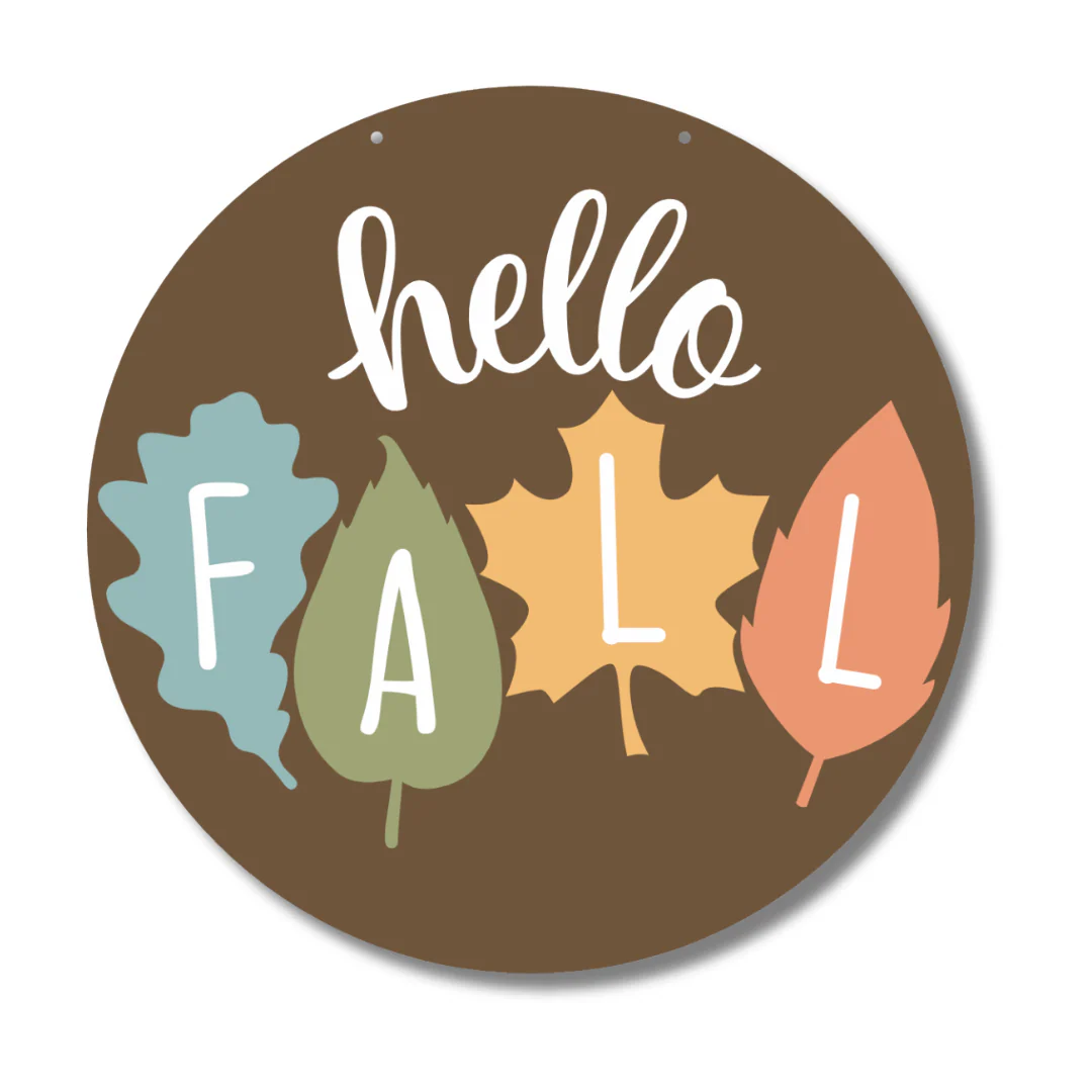 Unfinished Wood Hello Fall Door Sign Kit | Wood Craft Cutouts | 1/4" Thick | - Image 2