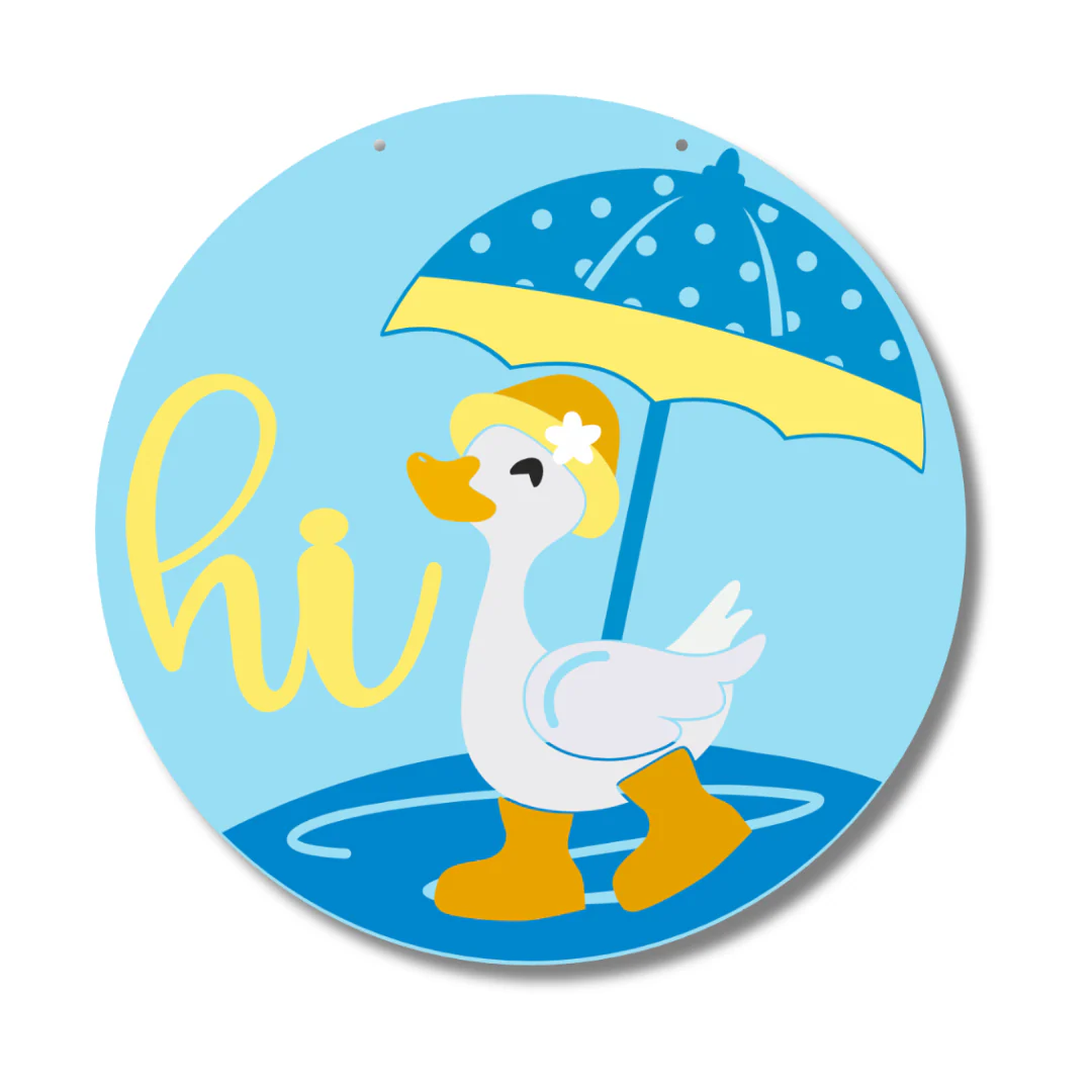 Unfinished Wood Hi Duck Spring Door Sign Kit | Wood Craft Cutouts | 1/4" Thick | - Image 3