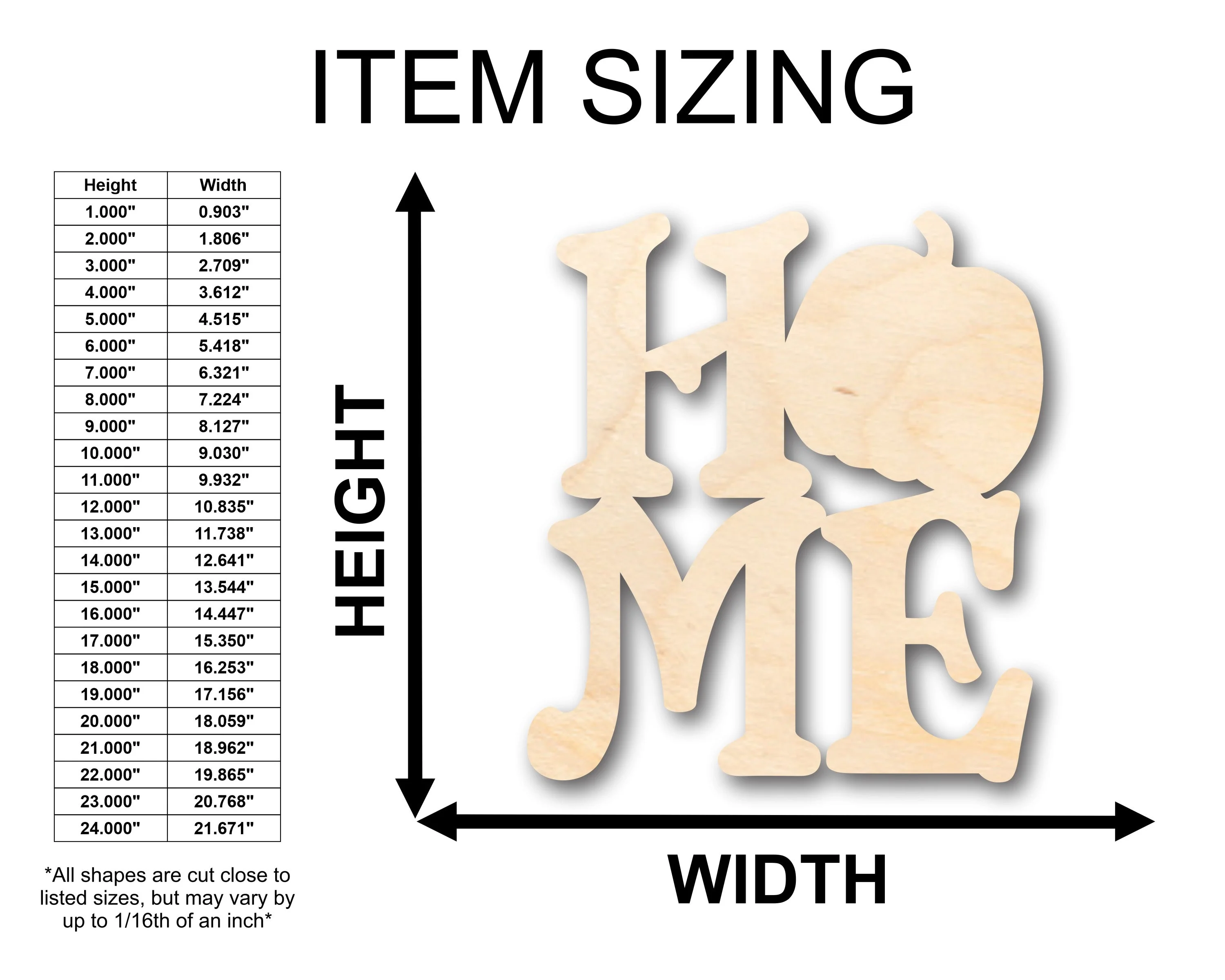 Unfinished Wood HOME Pumpkin Shape - Craft - up to 46" DIY - Image 2