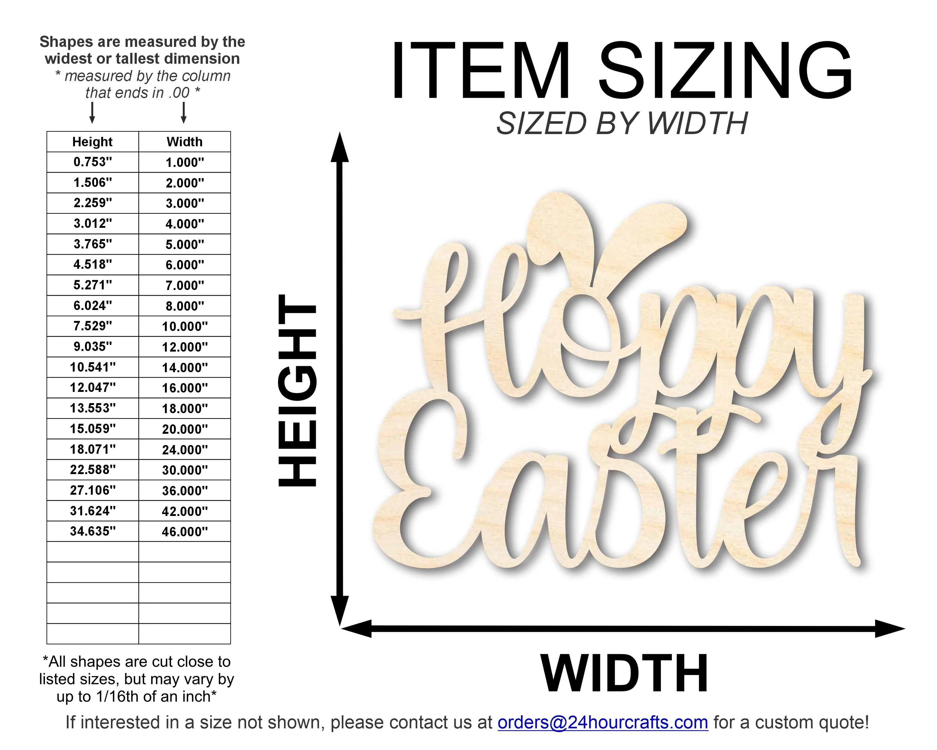 Unfinished Wood Hoppy Easter Shape | DIY Craft Cutout | up to 46" DIY - Image 2