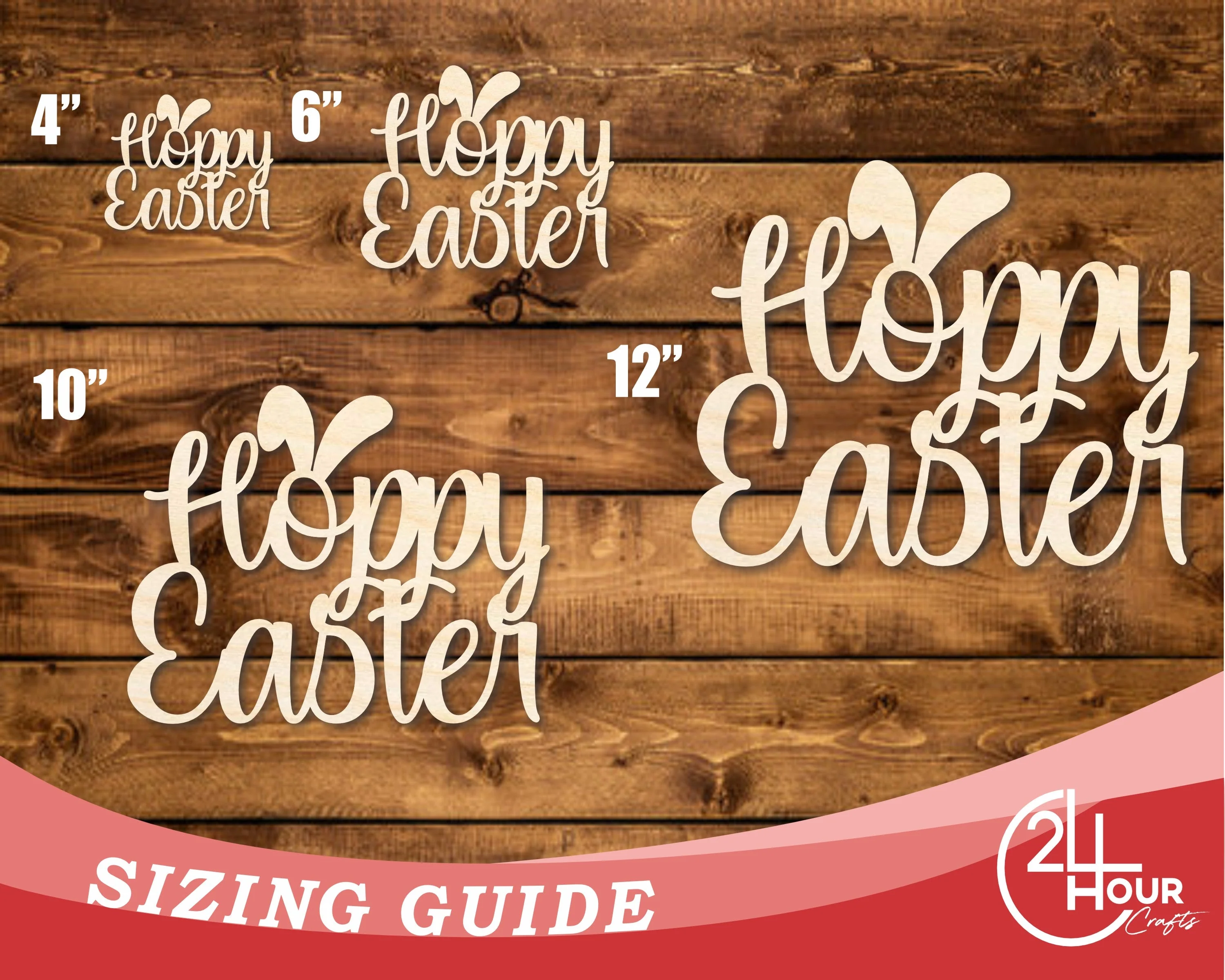 Unfinished Wood Hoppy Easter Shape | DIY Craft Cutout | up to 46" DIY - Image 3