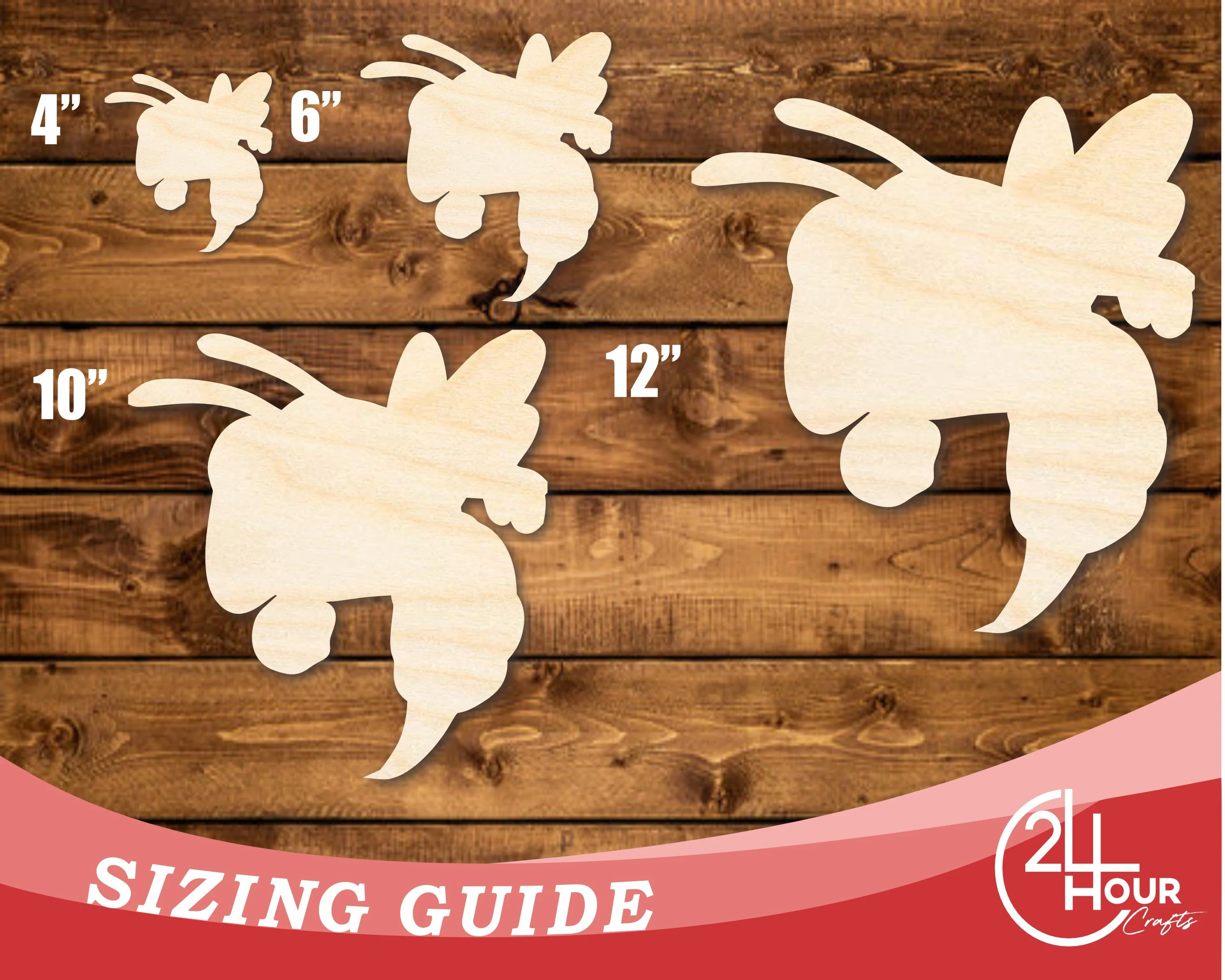 Unfinished Wood Hornet Mascot Shape | DIY Craft Cutout | up to 46" DIY - Image 3