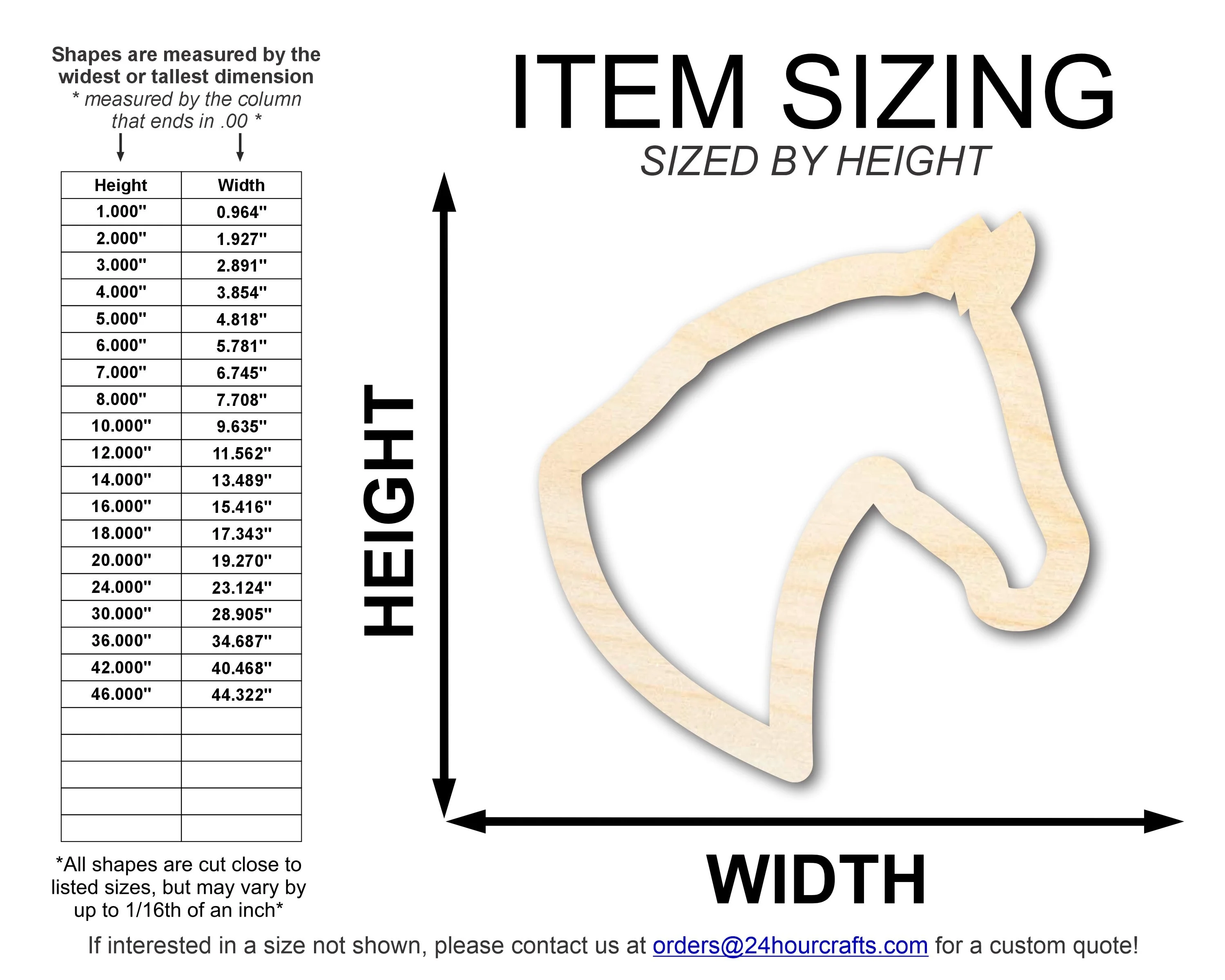 Unfinished Wood Horse Outline Shape | DIY Craft Cutout | up to 46" DIY - Image 2