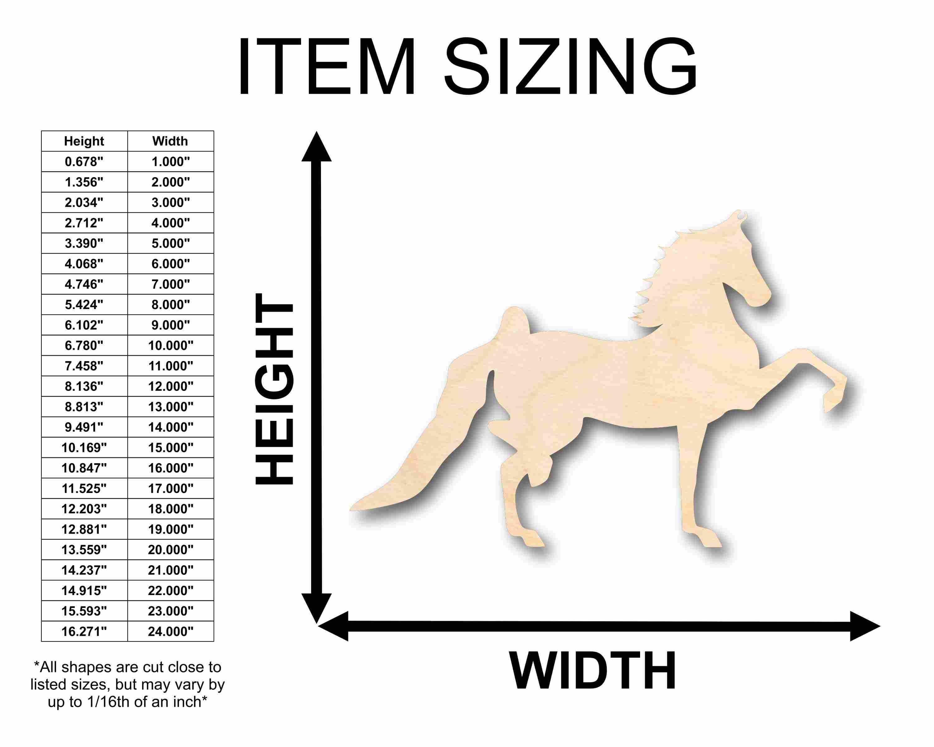 Unfinished Wood Horse Parade Silhouette - Craft- up to 46" DIY - Image 2