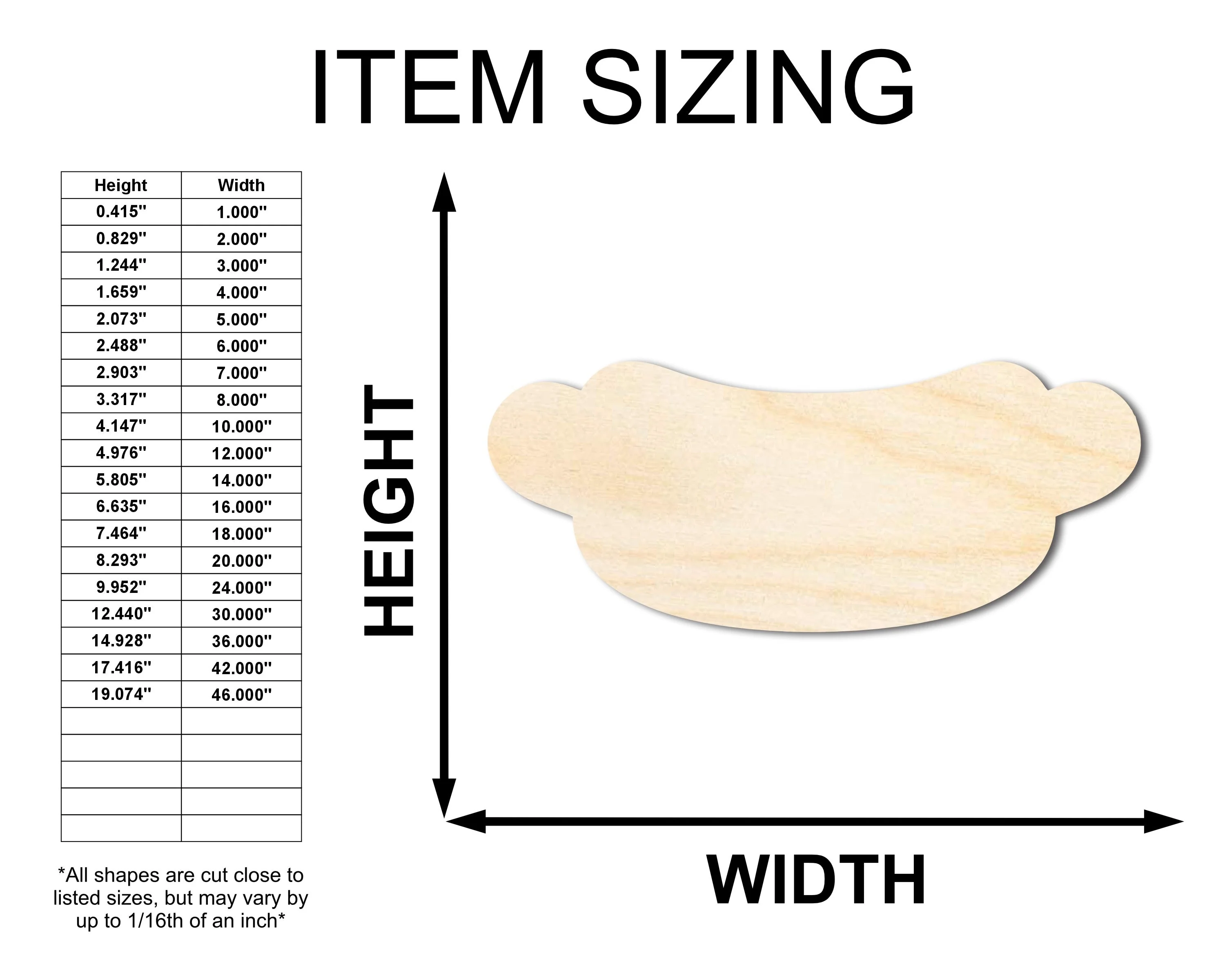 Unfinished Wood Hot Dog Shape | Craft Cutout | up to 46" DIY - Image 2