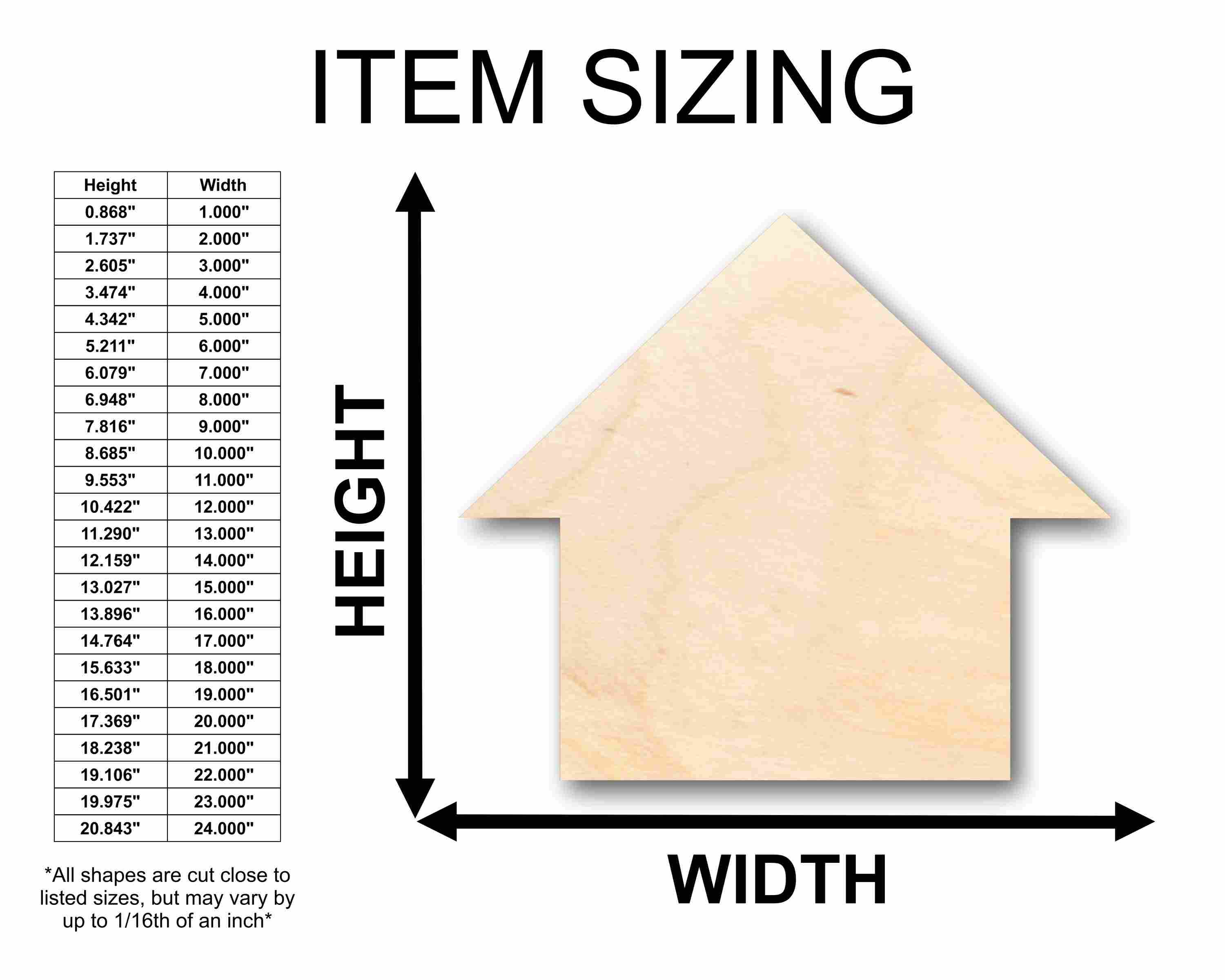 Unfinished Wood House Silhouette - Craft- up to 46" DIY - Image 2