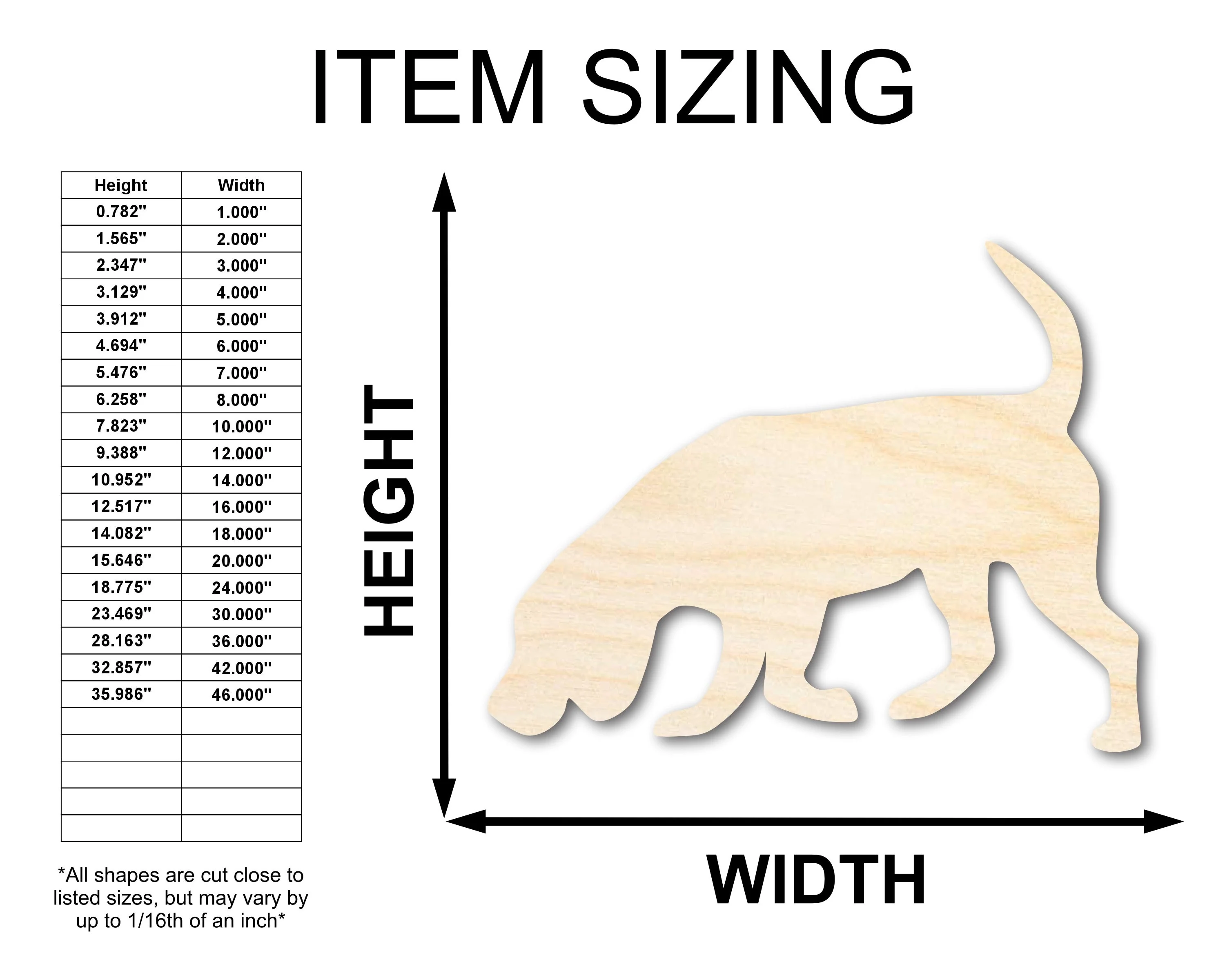 Unfinished Wood Hunting Dog Silhouette | DIY Dog Craft Cutout | up to 46" DIY - Image 2
