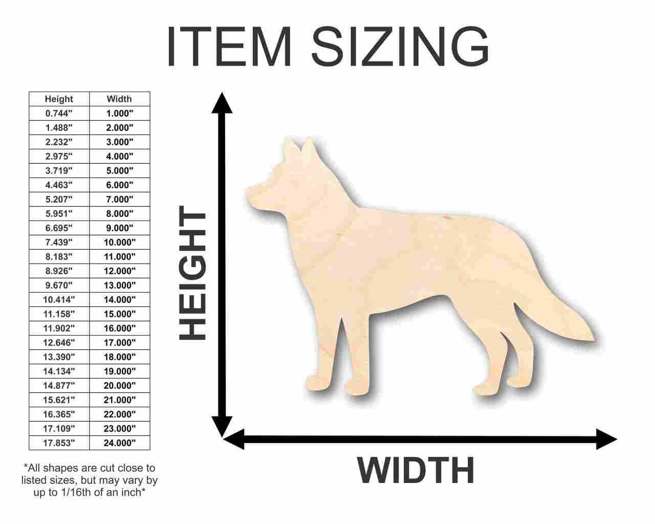 Unfinished Wood Husky Dog Shape - Animal - Pet - Craft - up to 46" DIY - Image 2