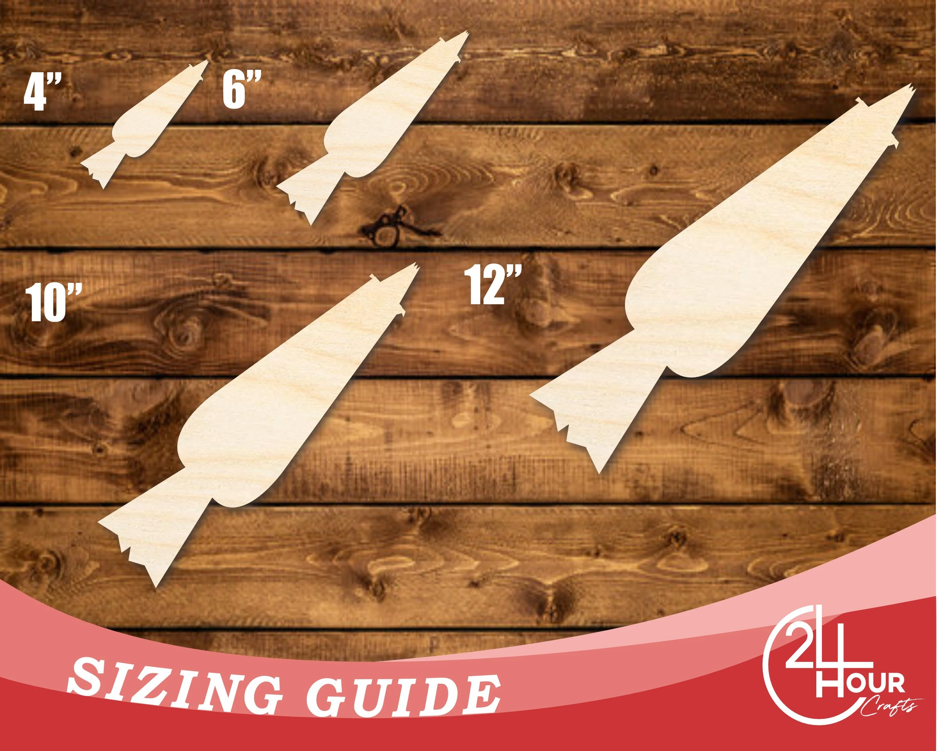 Unfinished Wood Icing Bag Shape | DIY Craft Cutout | up to 46" DIY - Image 3