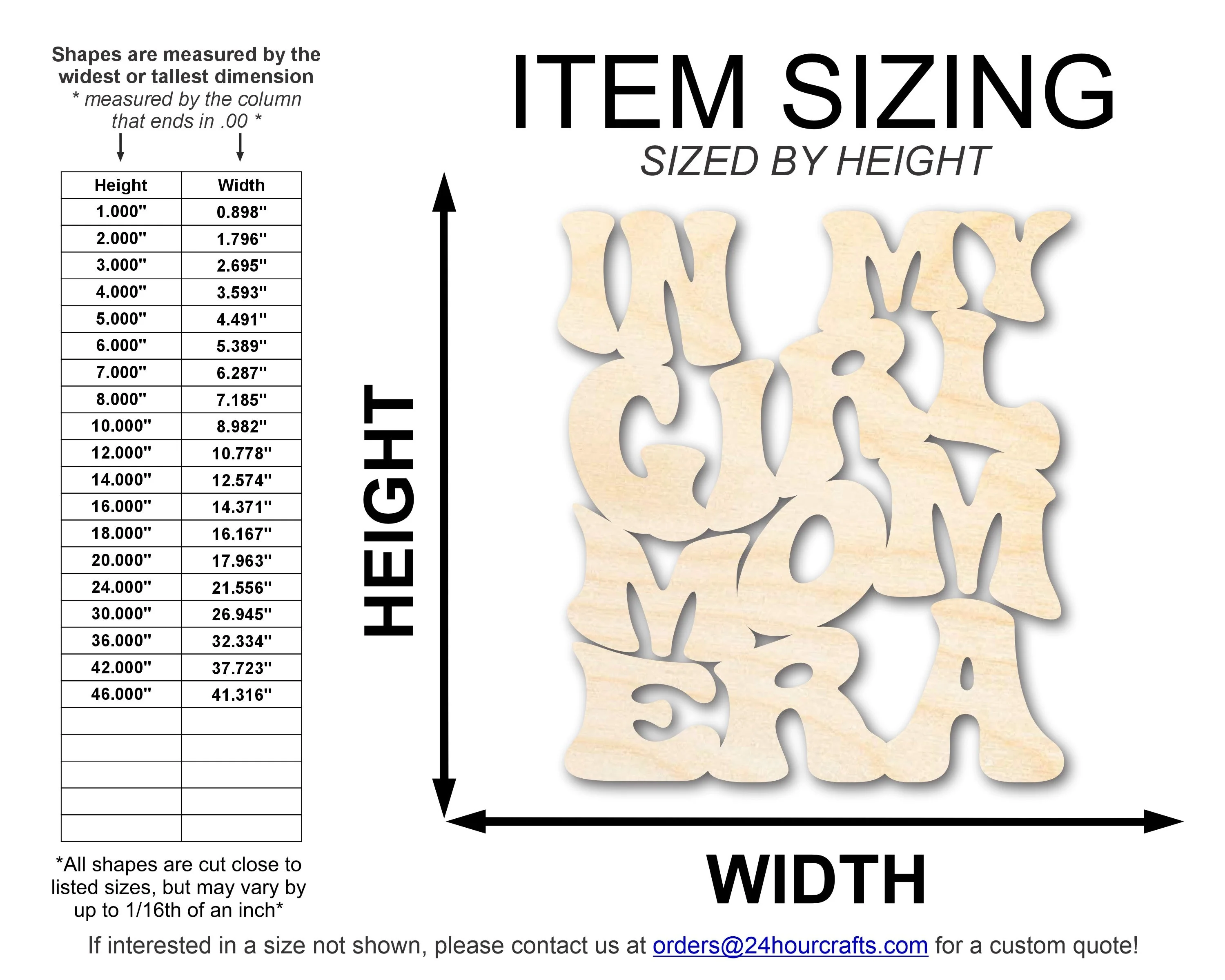 Unfinished Wood In My Girl Mom Era Cutout | DIY Craft Shape | up to 46" DIY - Image 2