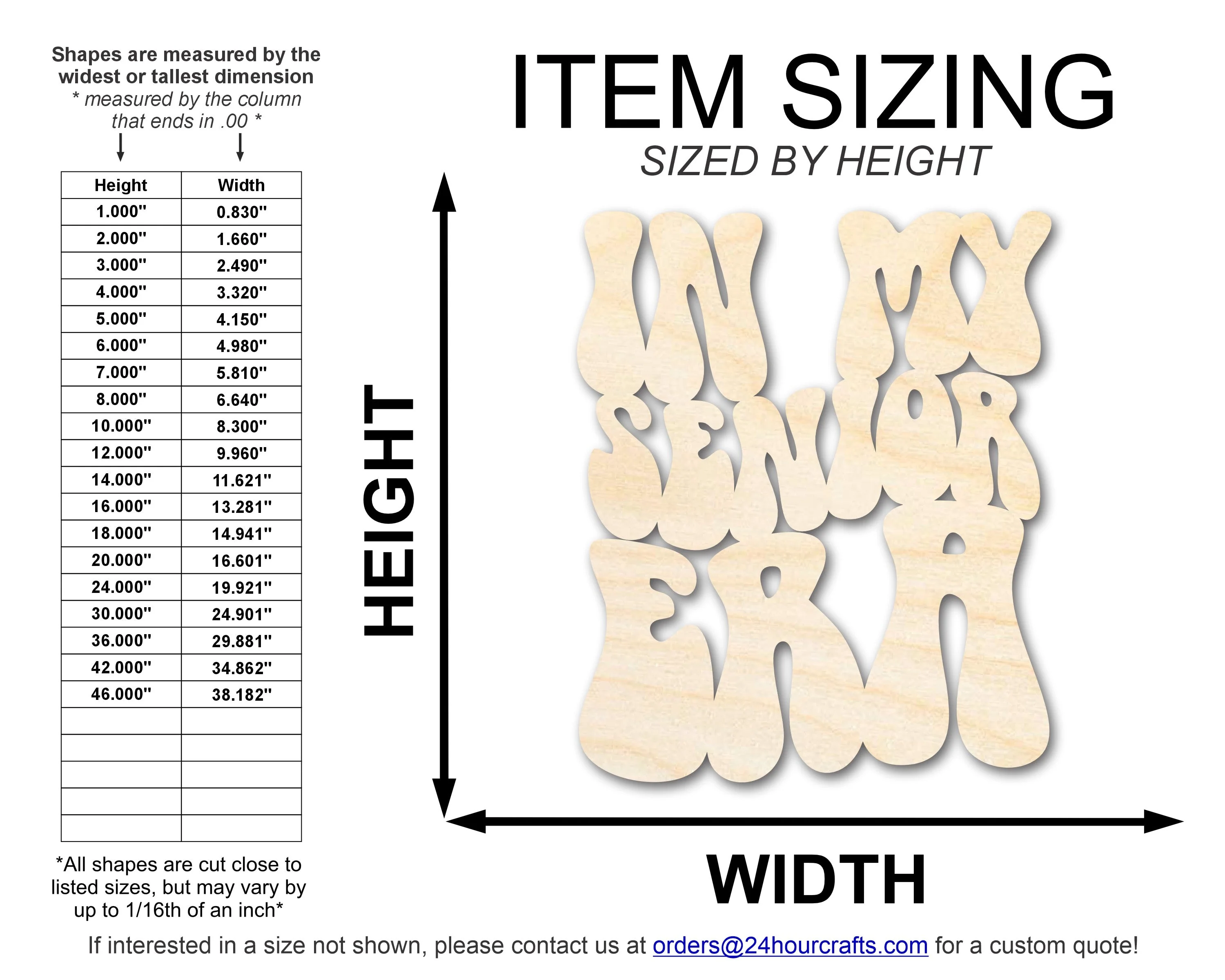 Unfinished Wood In My Senior Era Cutout | DIY Craft Shape | up to 46" DIY - Image 2