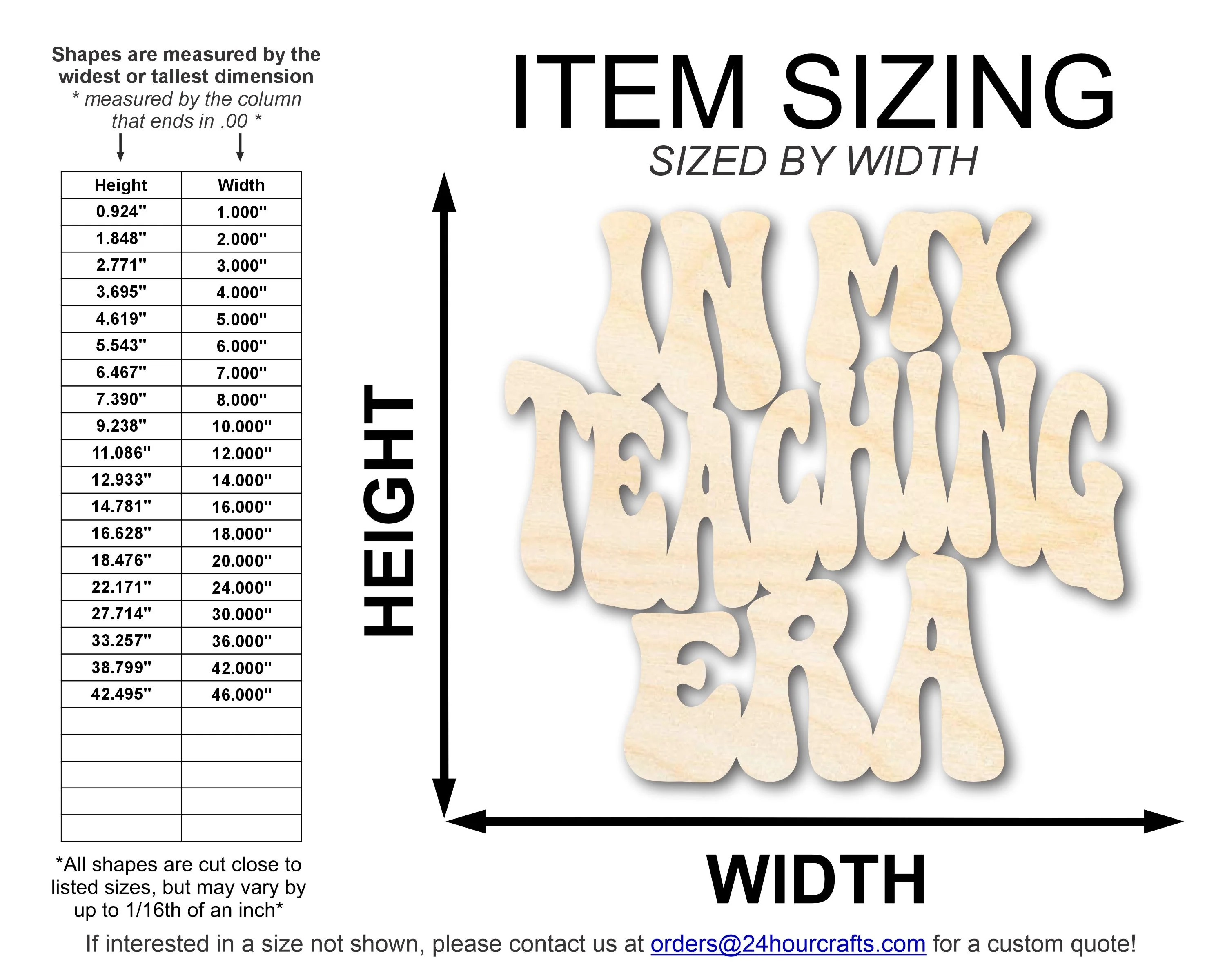 Unfinished Wood In My Teaching Era Cutout | DIY Craft Shape | up to 46" DIY - Image 2