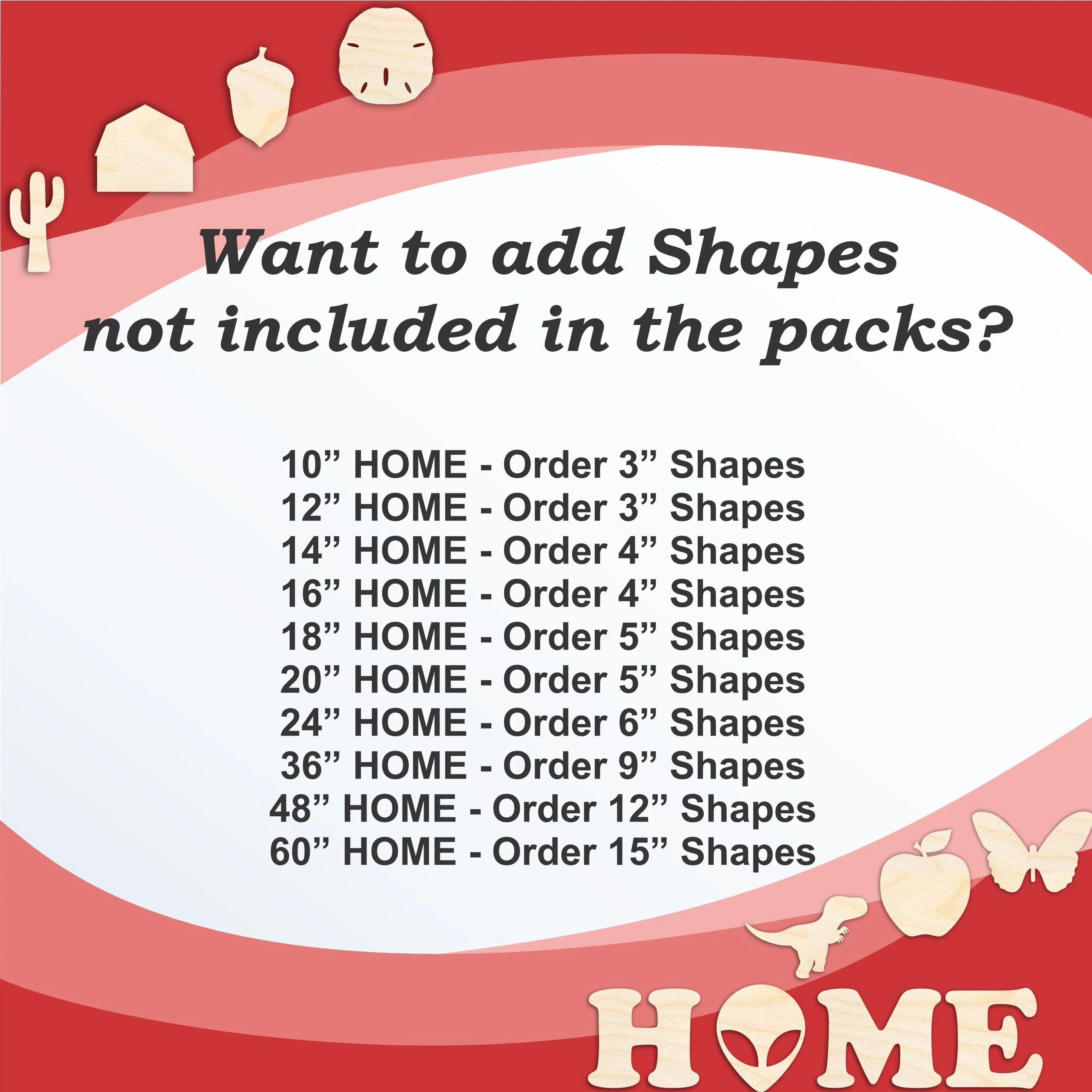 Unfinished Wood Interchangeable Home Craft Set - up to 60" DIY - Image 3