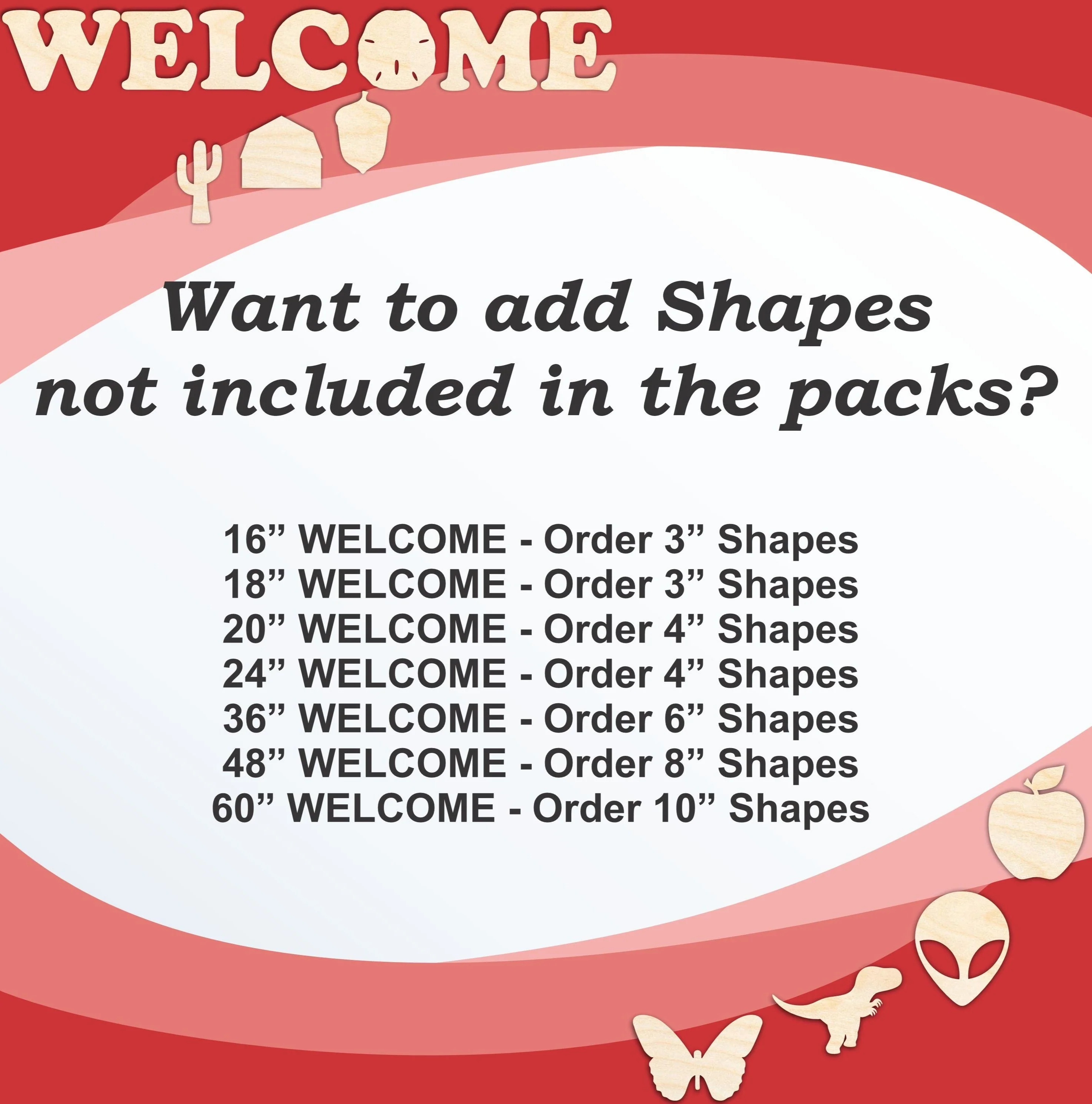 Unfinished Wood Interchangeable Welcome Craft Set - up to 60" DIY - Image 3