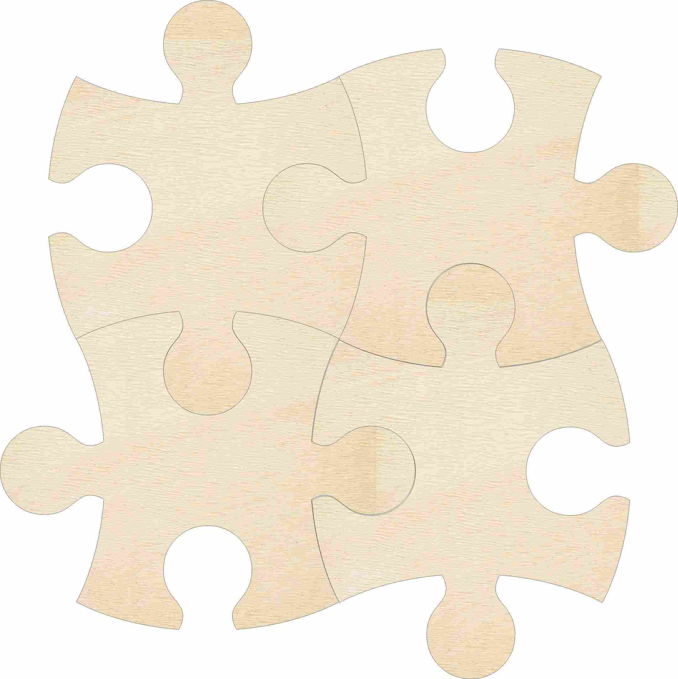 Unfinished Wood Interlocking Puzzle Shape | Autism Awareness | Craft Cutout | up to 46" DIY - Image 2