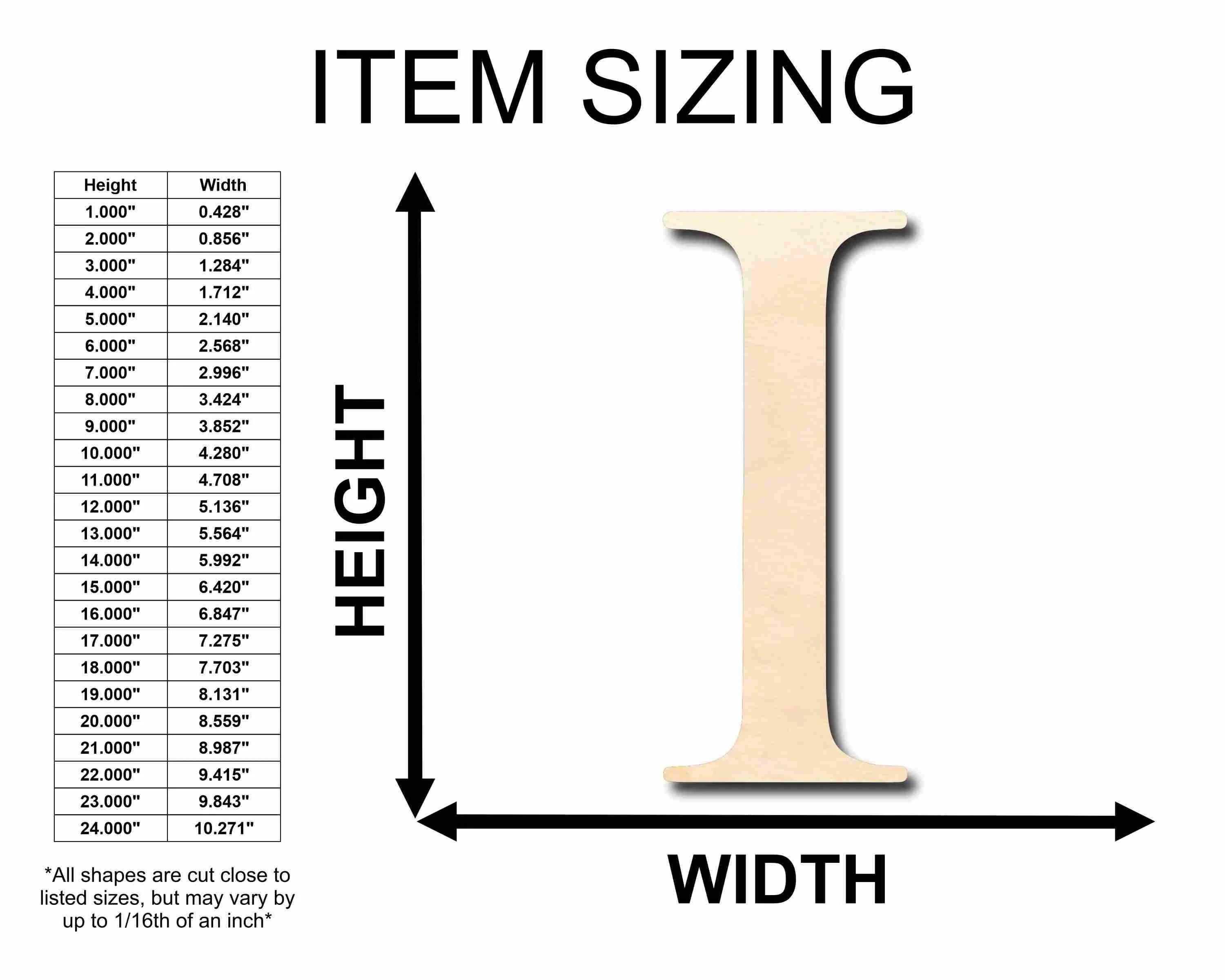 Unfinished Wood Iota Silhouette - Craft- up to 46" DIY - Image 2