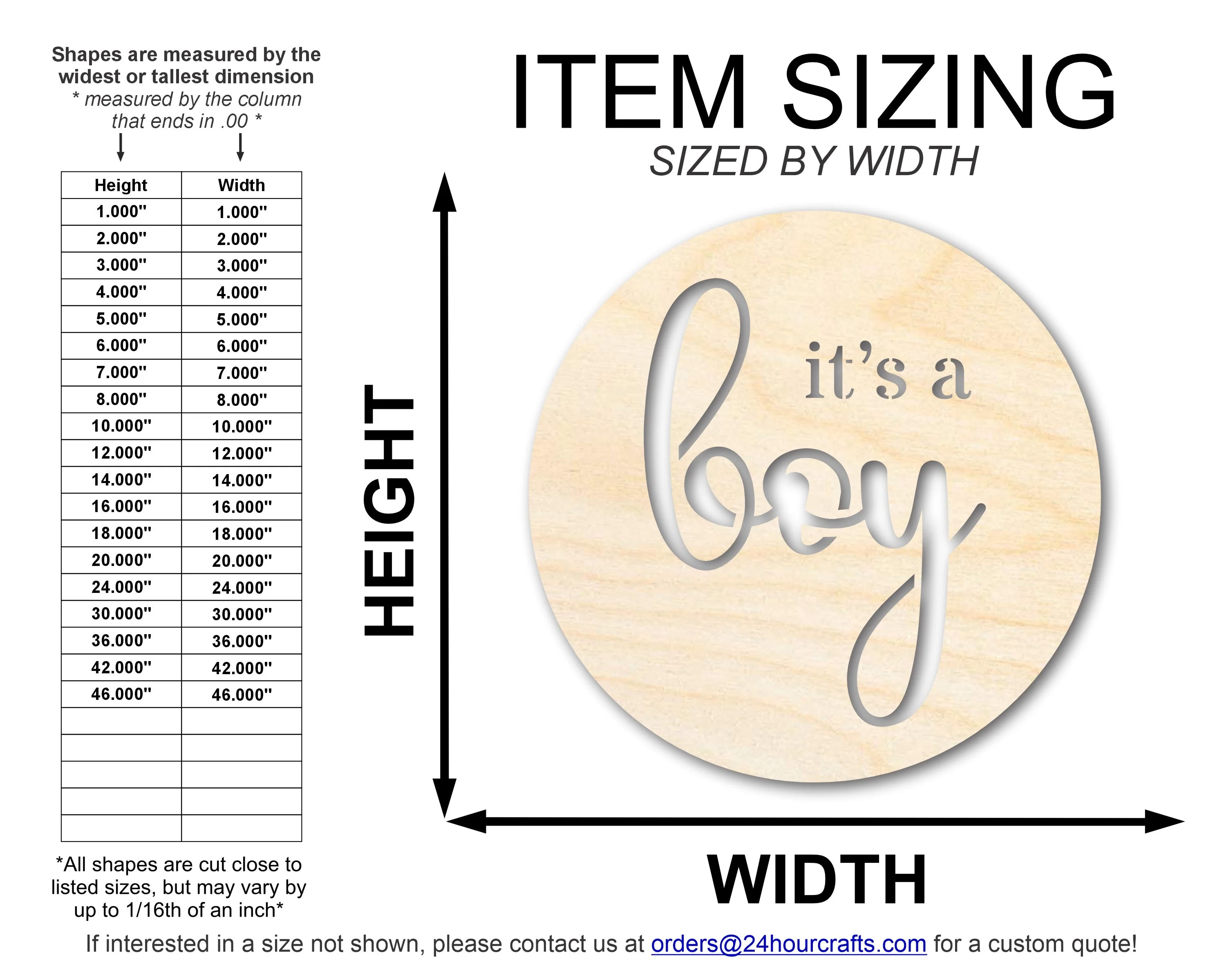 Unfinished Wood It's A Boy Cutout | DIY Craft Shape | up to 46" DIY - Image 2