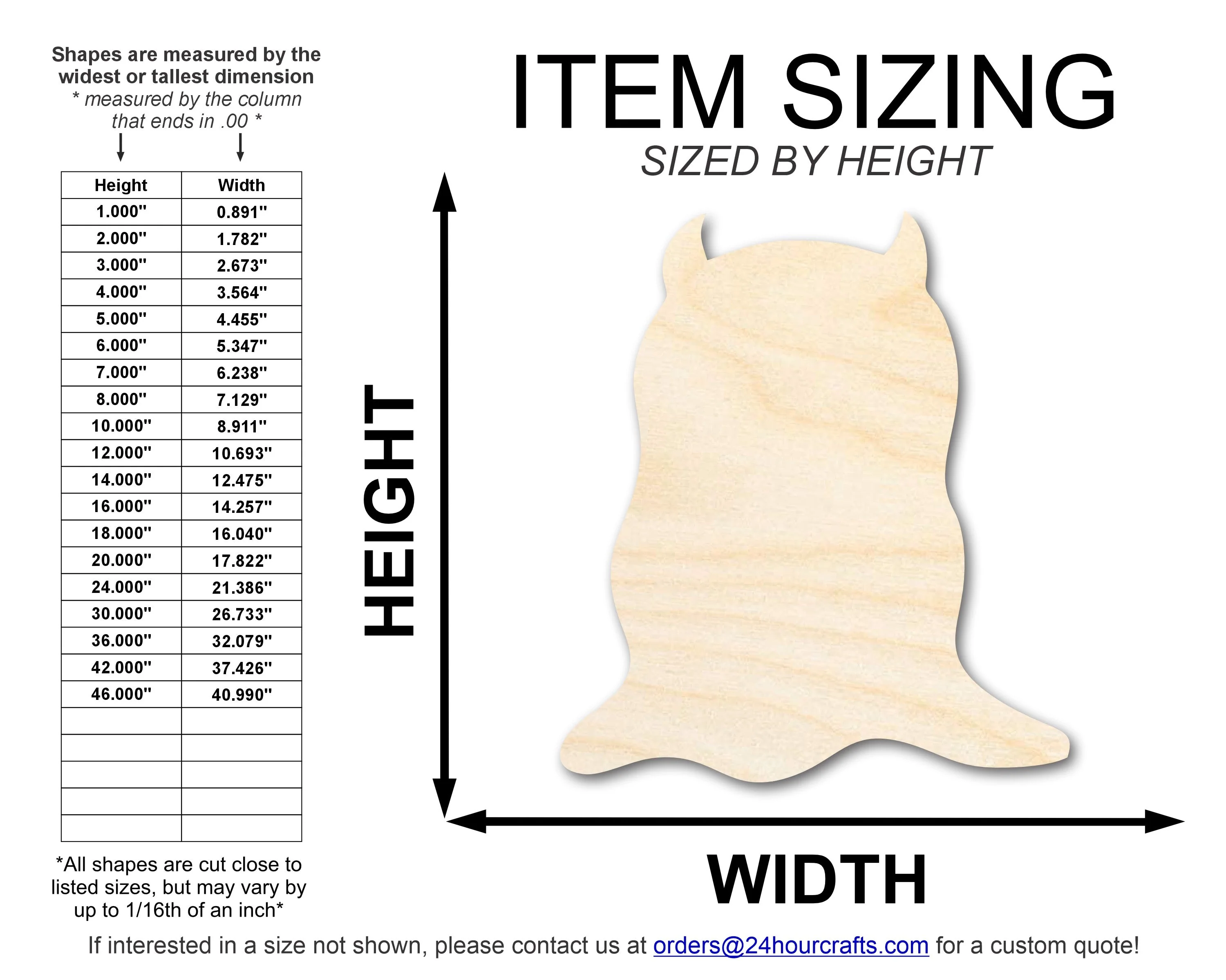 Unfinished Wood Jelly Monster Shape | DIY Craft Cutout | up to 46" DIY - Image 2